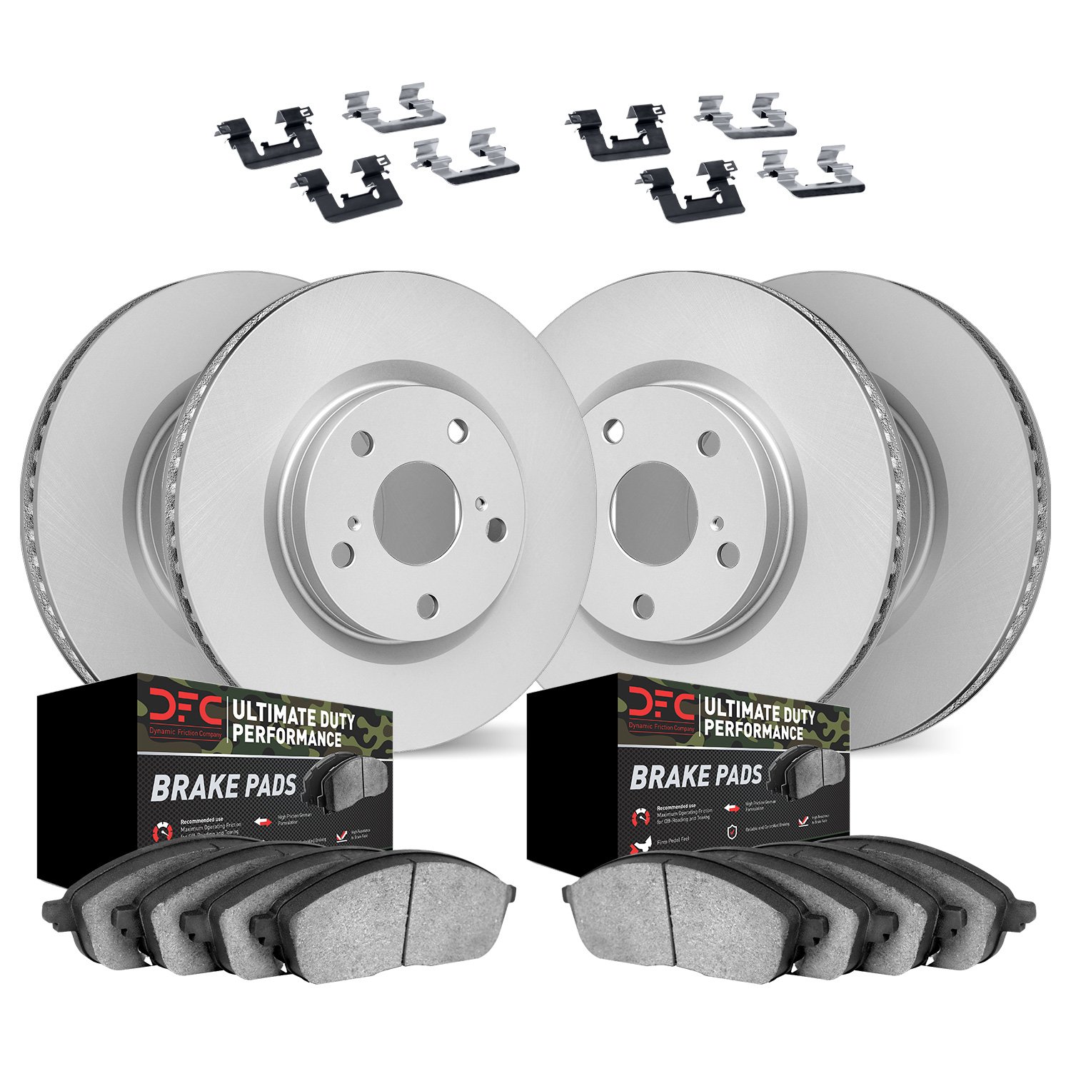4414-26001 Geospec Brake Rotors with Ultimate-Duty Brake Pads & Hardware, 2012-2013 Tesla, Position: Front and Rear