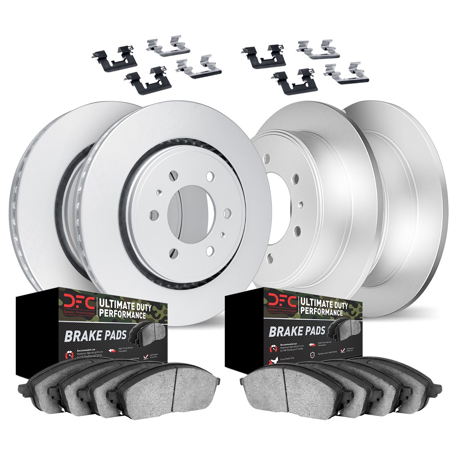 4414-67002 Geospec Brake Rotors with Ultimate-Duty Brake Pads & Hardware, 2005-2007 Infiniti/Nissan, Position: Front and Rear