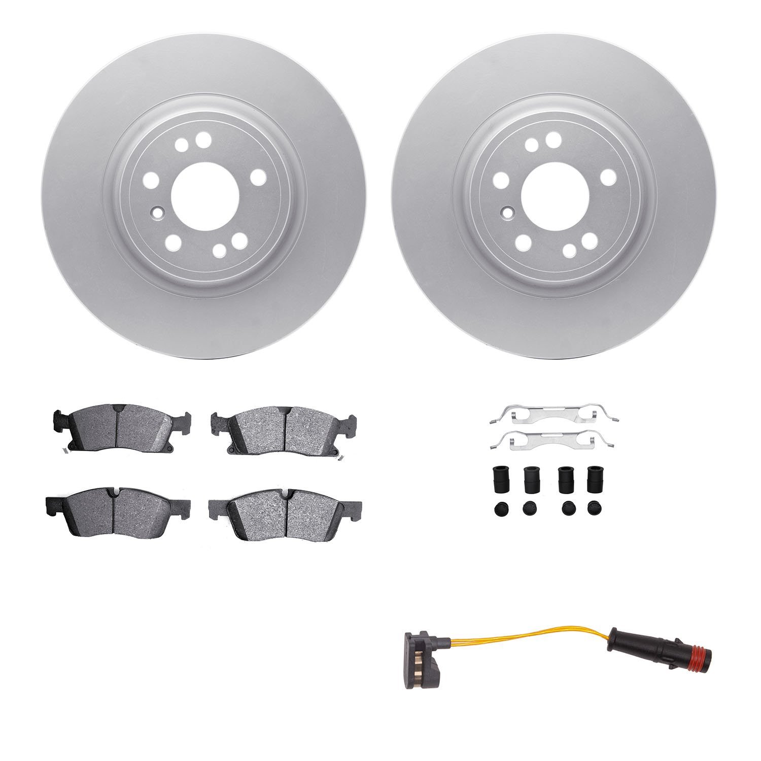 4422-63001 Geospec Brake Rotors with Ultimate-Duty Brake Pads/Sensor & Hardware Kit, 2012-2018 Mercedes-Benz, Position: Front