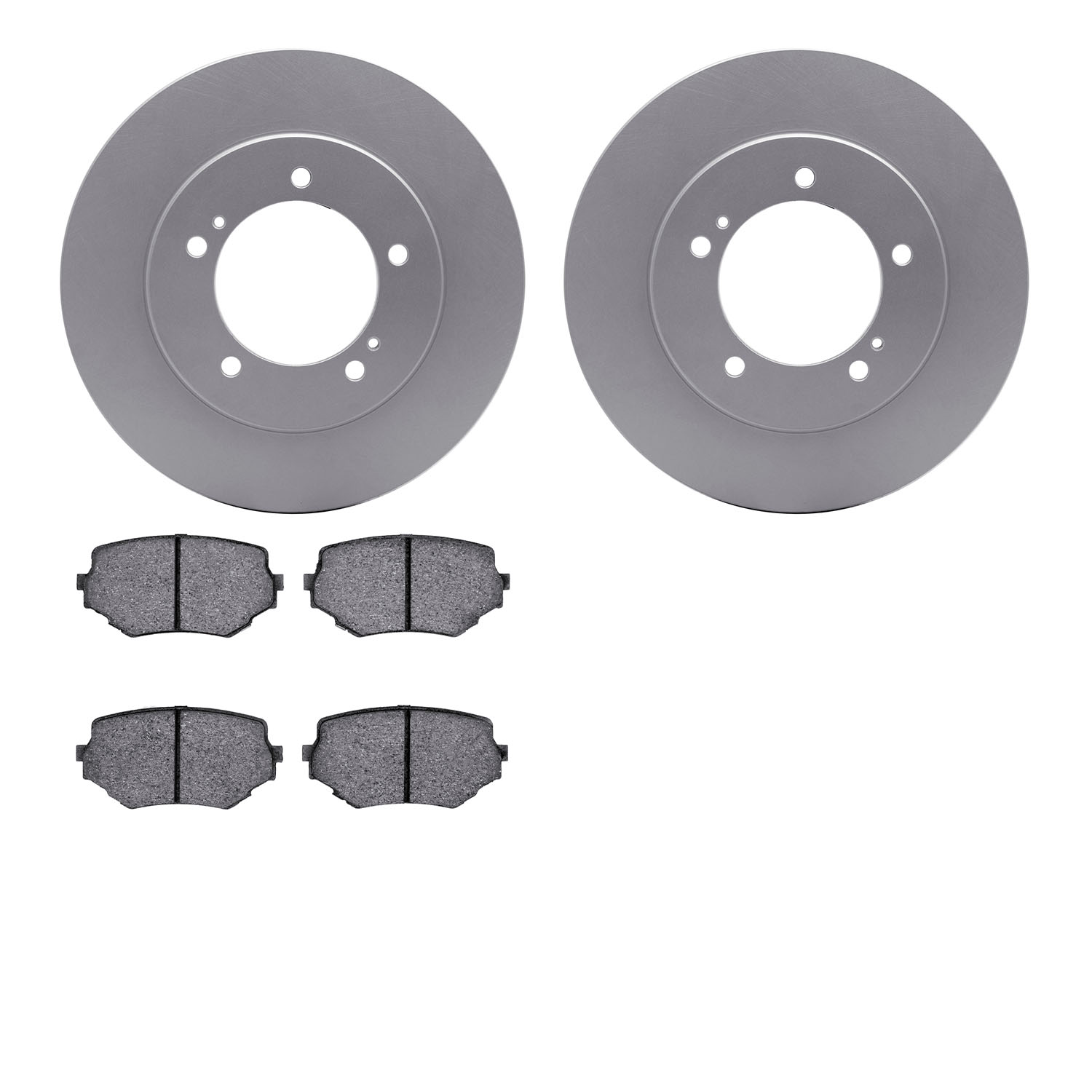 Geospec Brake Rotors w/5000 Advanced Brake Pads Kit,