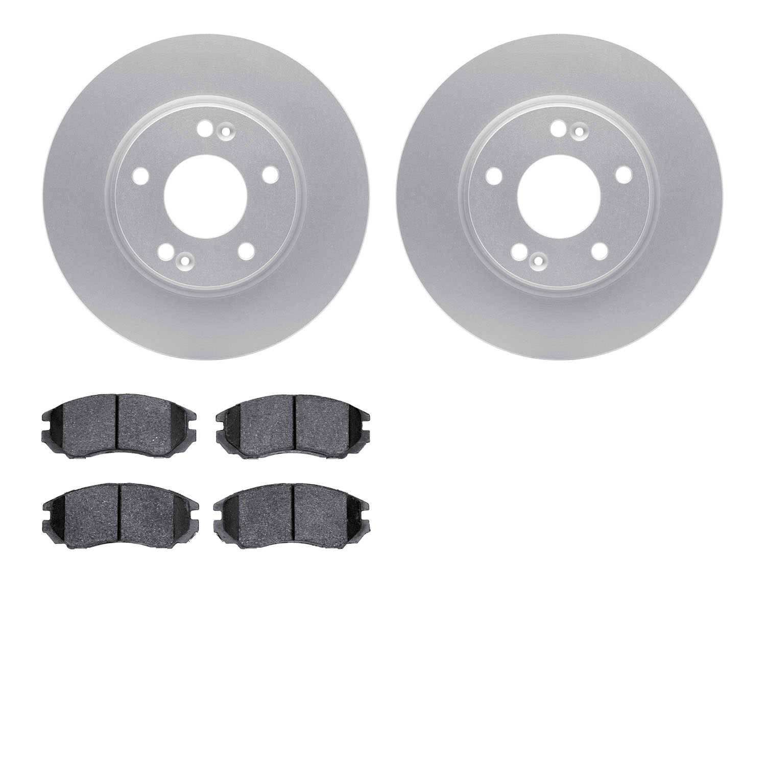 4502-03097 Geospec Brake Rotors w/5000 Advanced Brake Pads Kit, 2004-2006 Kia/Hyundai/Genesis, Position: Front