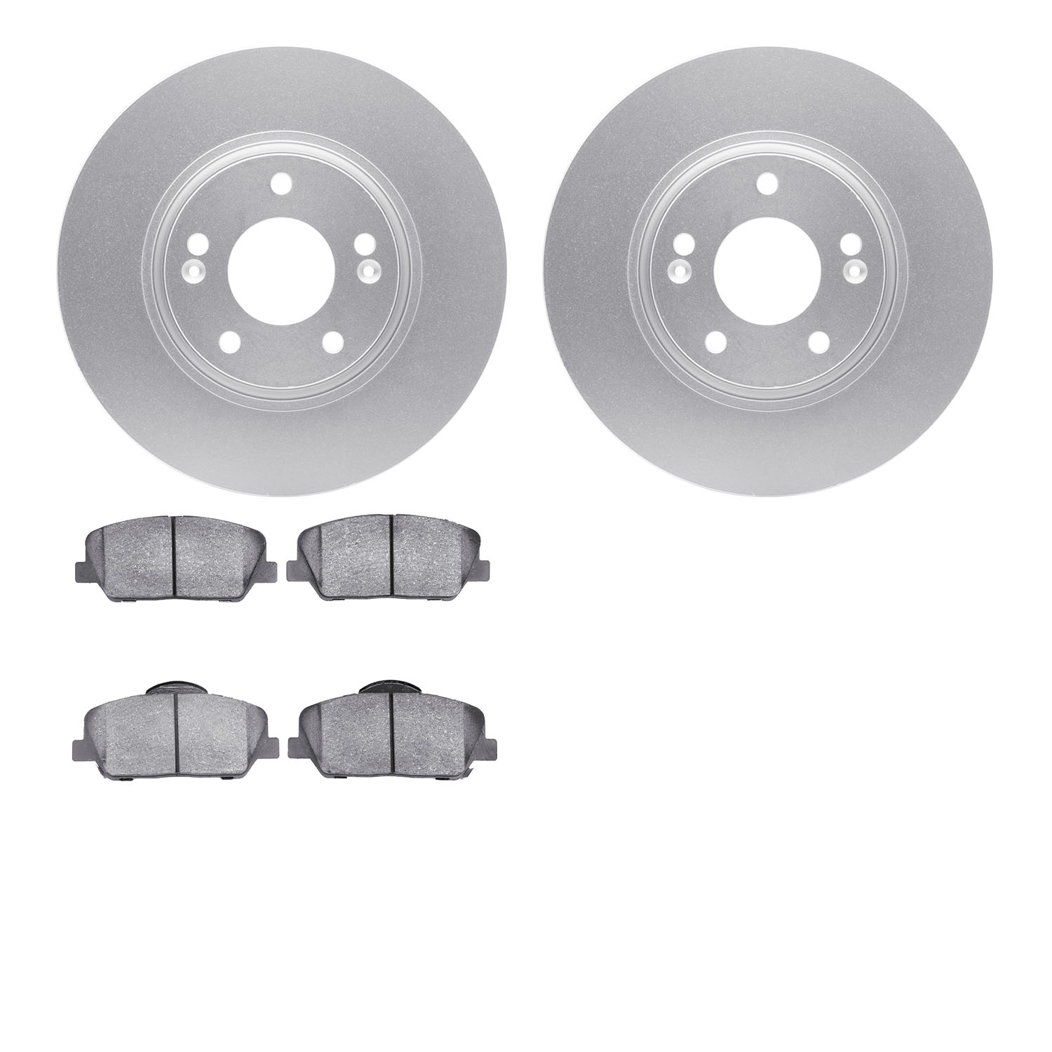 4502-03111 Geospec Brake Rotors w/5000 Advanced Brake Pads Kit, 2013-2015 Kia/Hyundai/Genesis, Position: Front