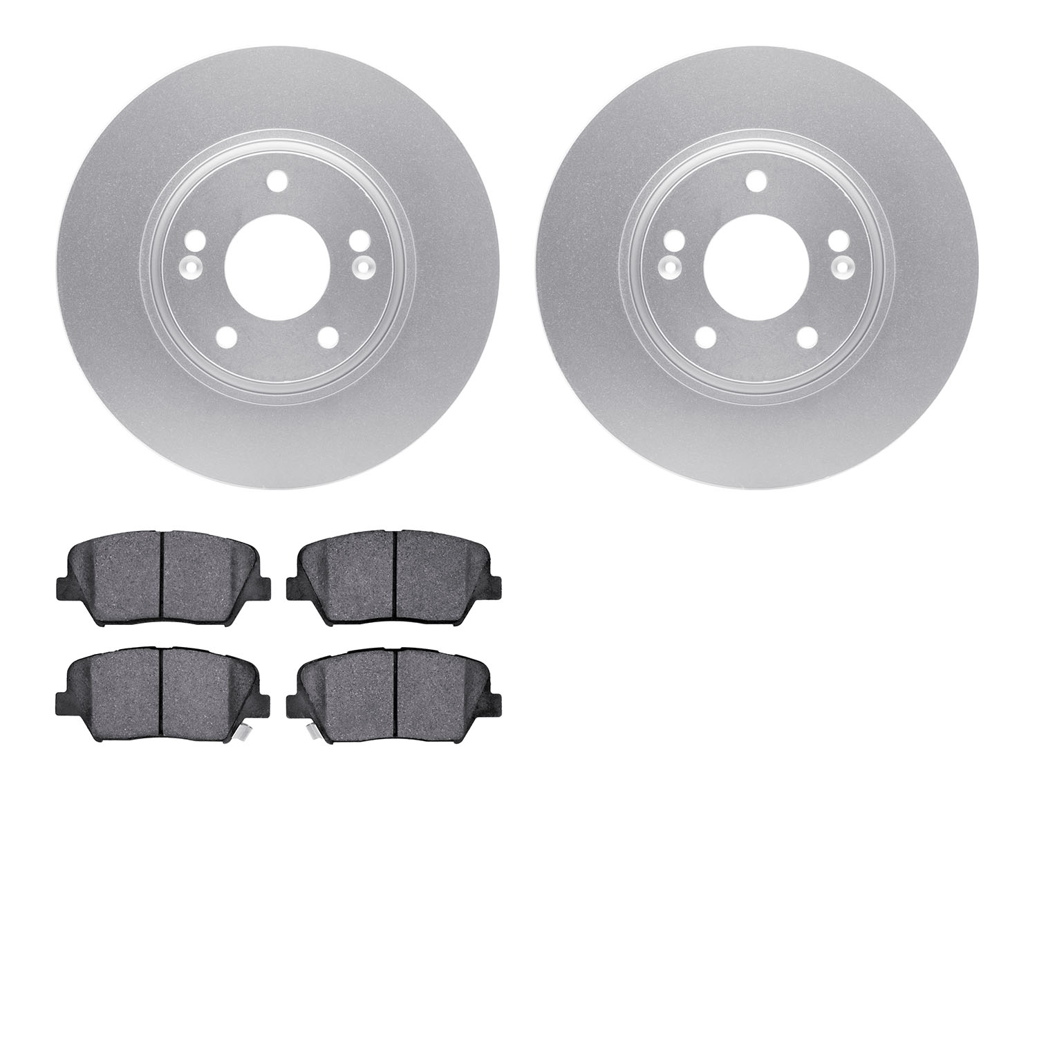 4502-03114 Geospec Brake Rotors w/5000 Advanced Brake Pads Kit, 2014-2017 Kia/Hyundai/Genesis, Position: Front