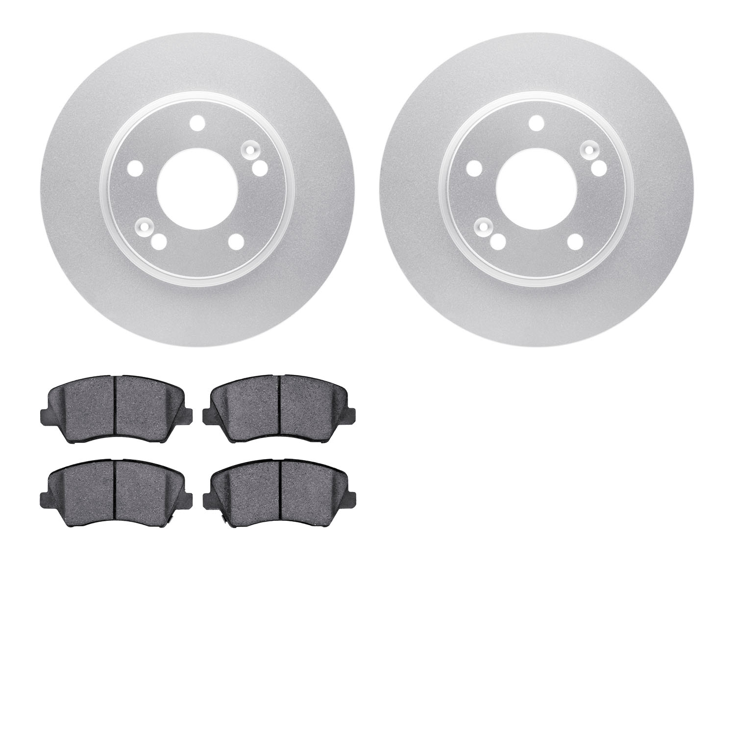 4502-03143 Geospec Brake Rotors w/5000 Advanced Brake Pads Kit, 2016-2021 Kia/Hyundai/Genesis, Position: Front