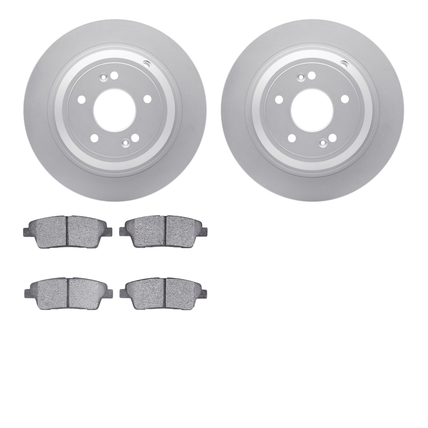 4502-03148 Geospec Brake Rotors w/5000 Advanced Brake Pads Kit, 2018-2020 Kia/Hyundai/Genesis, Position: Rear