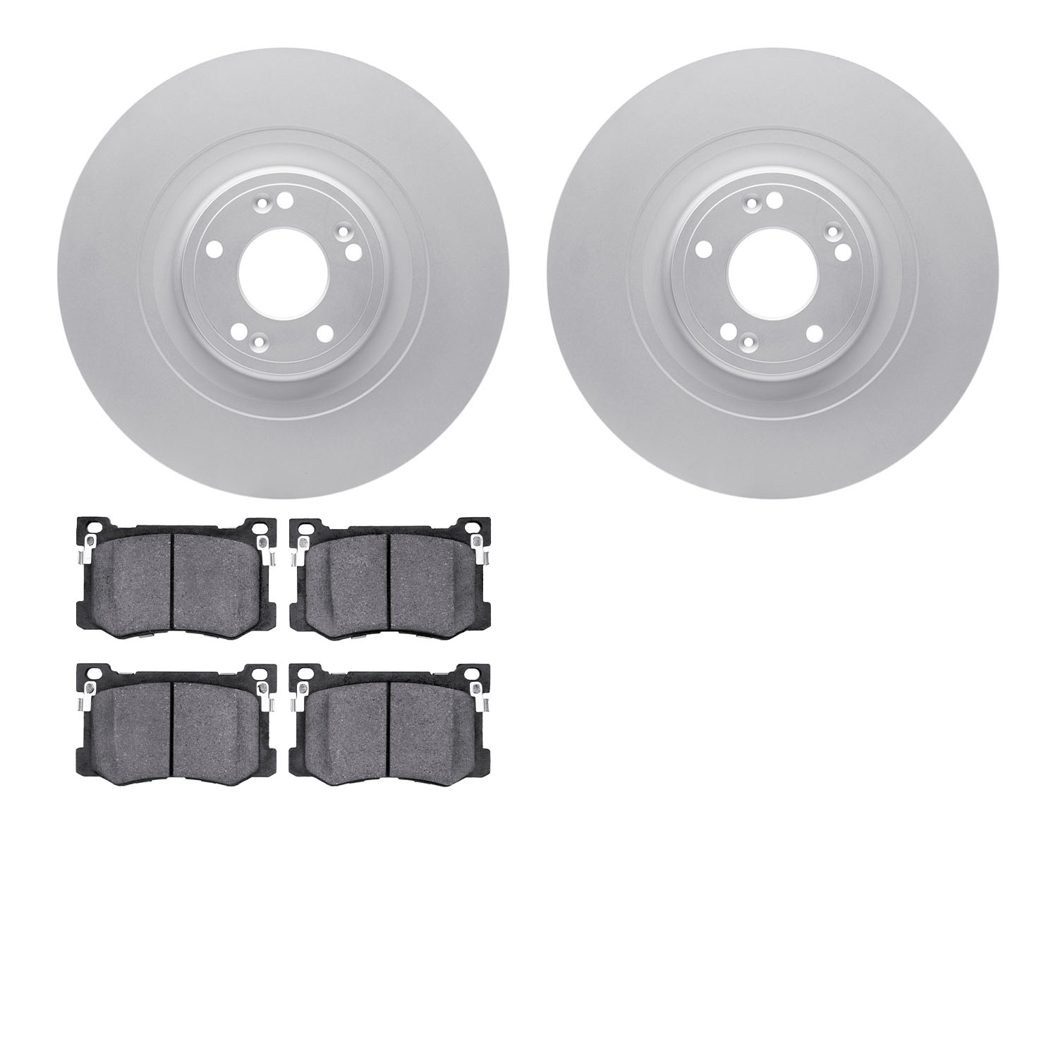 4502-03150 Geospec Brake Rotors w/5000 Advanced Brake Pads Kit, 2015-2017 Kia/Hyundai/Genesis, Position: Front