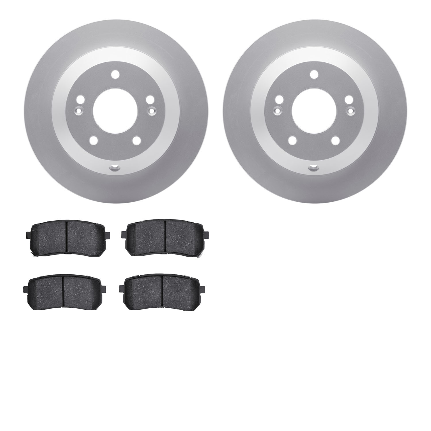 4502-03162 Geospec Brake Rotors w/5000 Advanced Brake Pads Kit, 2015-2021 Kia/Hyundai/Genesis, Position: Rear