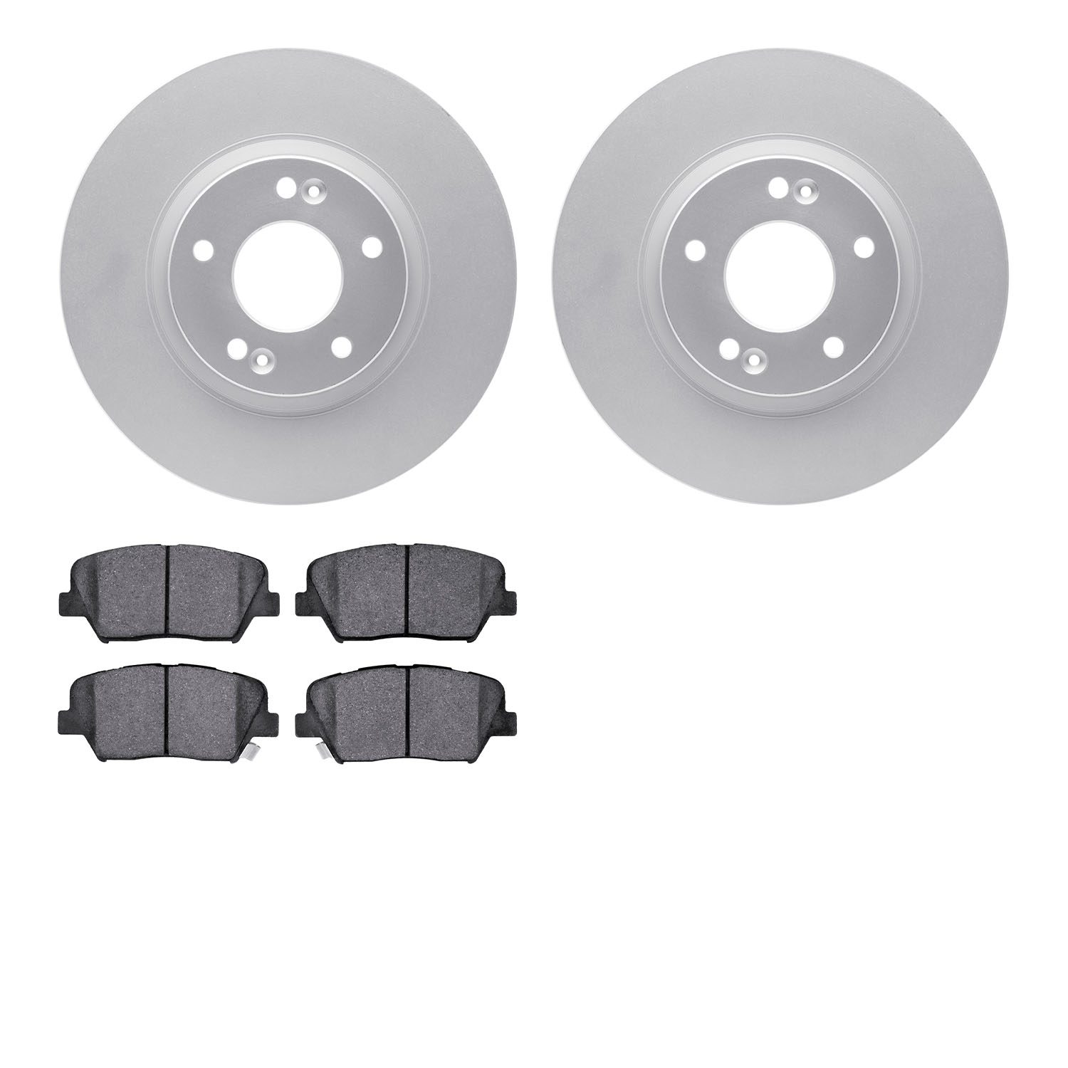 4502-03164 Geospec Brake Rotors w/5000 Advanced Brake Pads Kit, 2010-2013 Kia/Hyundai/Genesis, Position: Front
