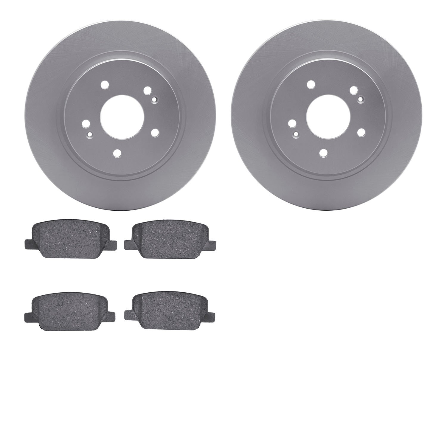 4502-03182 Geospec Brake Rotors w/5000 Advanced Brake Pads Kit, Fits Select Kia/Hyundai/Genesis, Position: Rear
