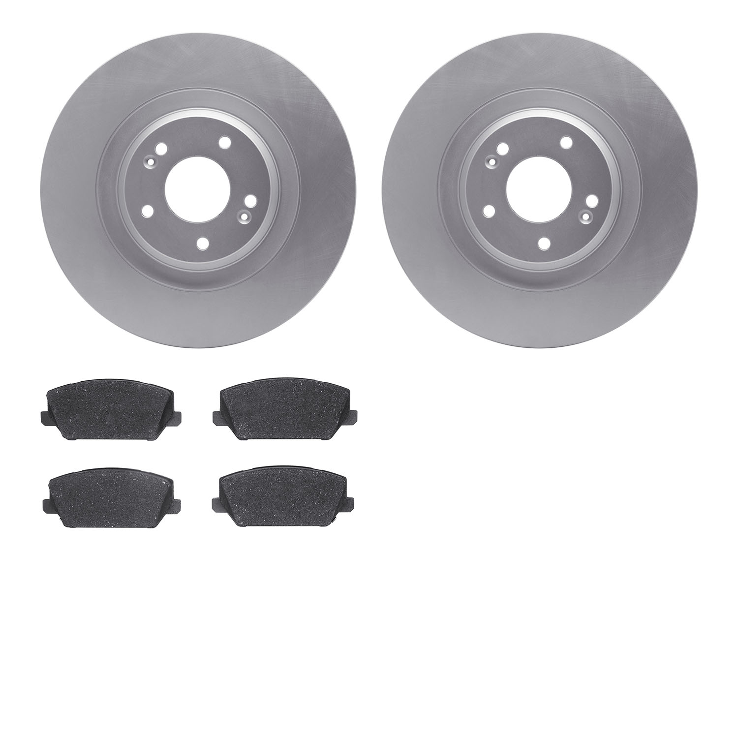 4502-03183 Geospec Brake Rotors w/5000 Advanced Brake Pads Kit, Fits Select Kia/Hyundai/Genesis, Position: Front