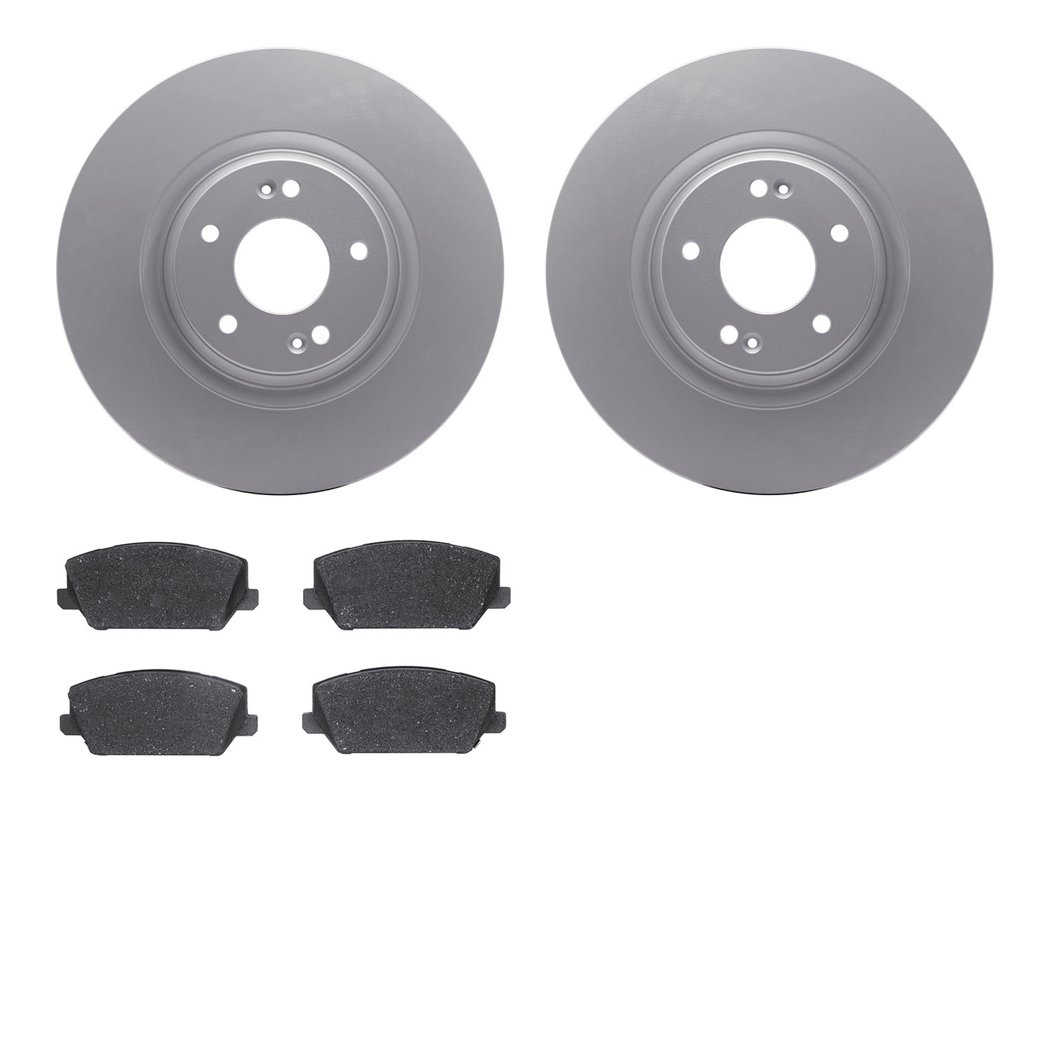 4502-03186 Geospec Brake Rotors w/5000 Advanced Brake Pads Kit, Fits Select Kia/Hyundai/Genesis, Position: Front