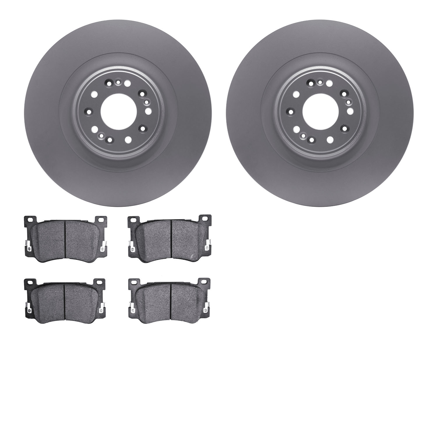 4502-10003 Geospec Brake Rotors w/5000 Advanced Brake Pads Kit, Fits Select Kia/Hyundai/Genesis, Position: Front