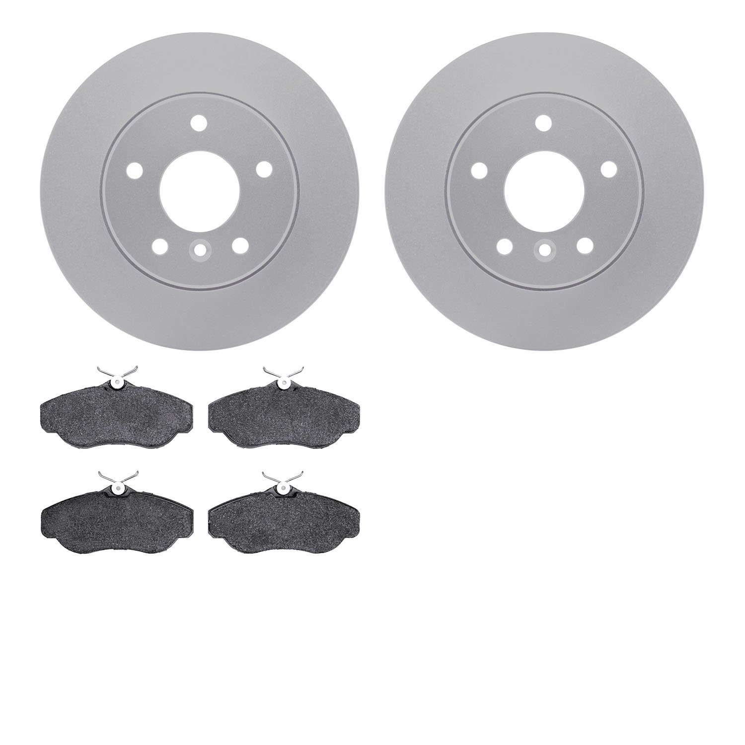 4502-11036 Geospec Brake Rotors w/5000 Advanced Brake Pads Kit, 1999-2004 Land Rover, Position: Front