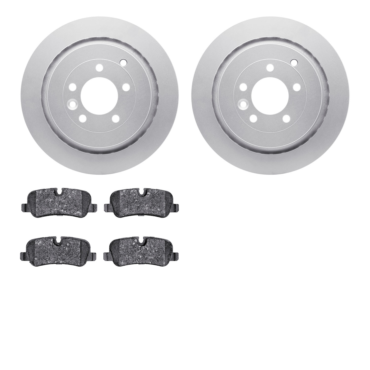 4502-11042 Geospec Brake Rotors w/5000 Advanced Brake Pads Kit, 2005-2016 Land Rover, Position: Rear