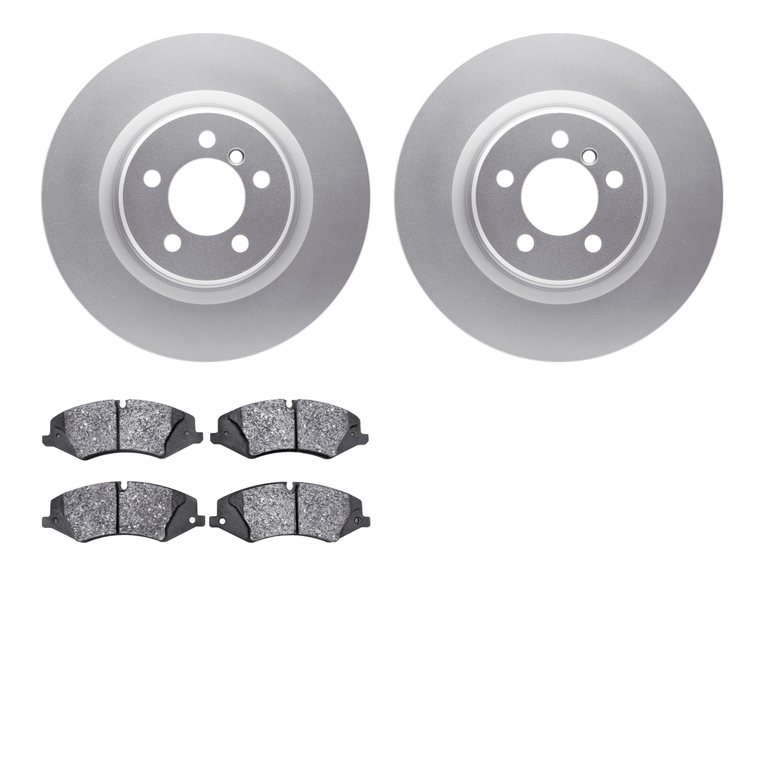 4502-11048 Geospec Brake Rotors w/5000 Advanced Brake Pads Kit, 2010-2012 Land Rover, Position: Front