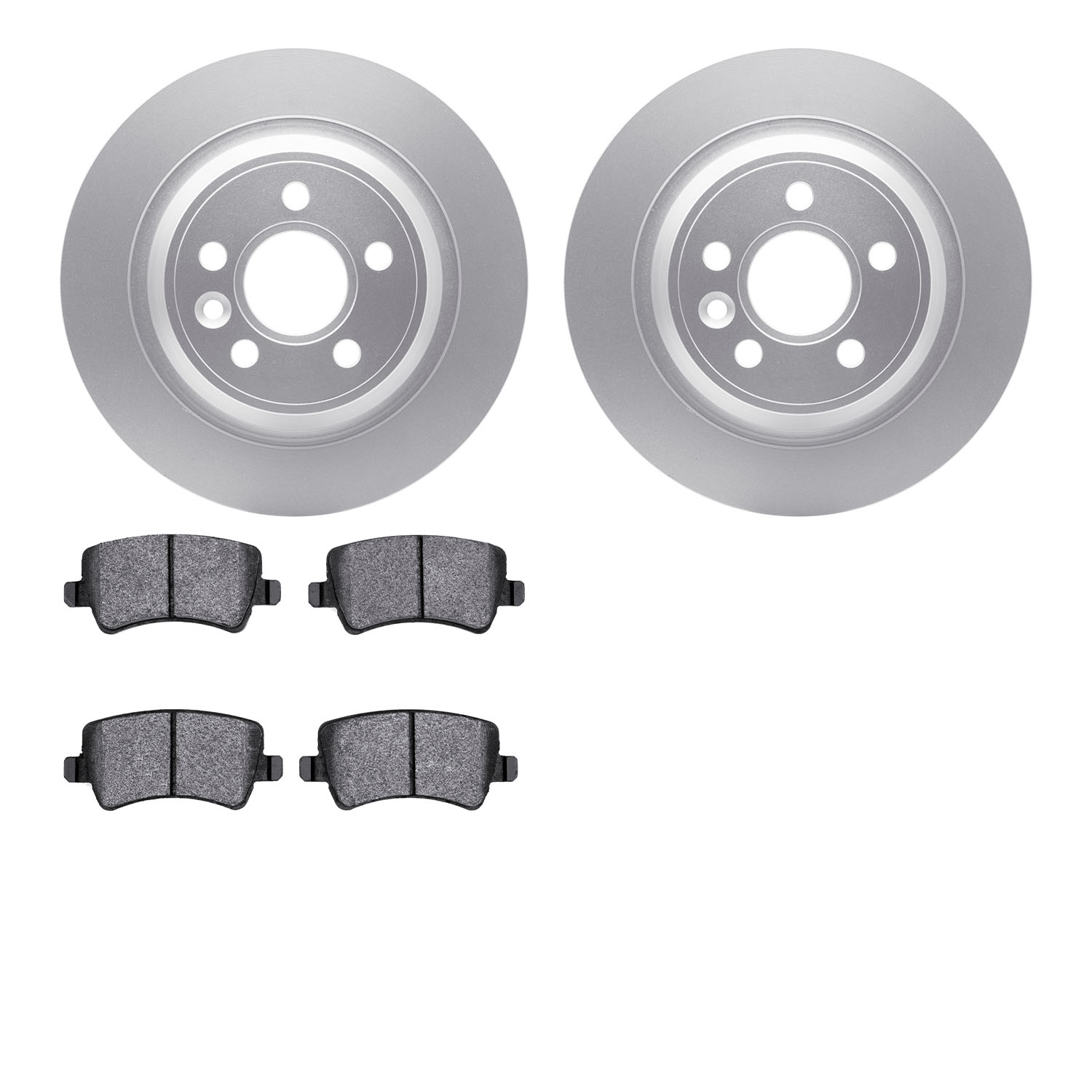 4502-11058 Geospec Brake Rotors w/5000 Advanced Brake Pads Kit, 2012-2015 Land Rover, Position: Rear
