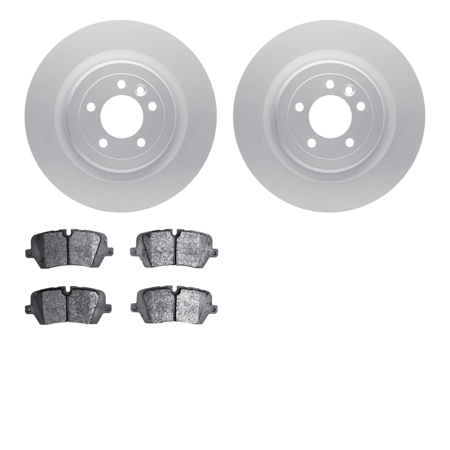 4502-11061 Geospec Brake Rotors w/5000 Advanced Brake Pads Kit, 2013-2021 Land Rover, Position: Rear