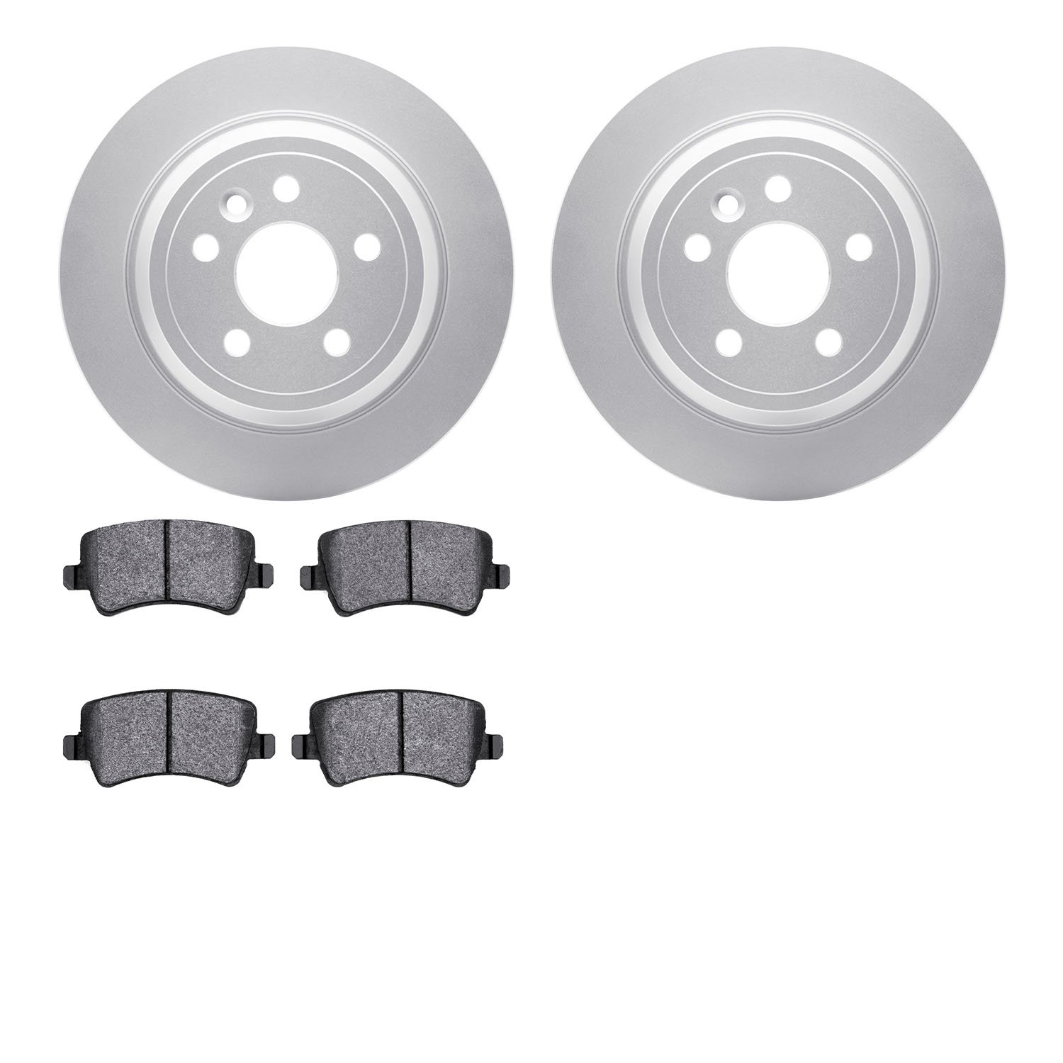 4502-11063 Geospec Brake Rotors w/5000 Advanced Brake Pads Kit, 2013-2015 Land Rover, Position: Rear