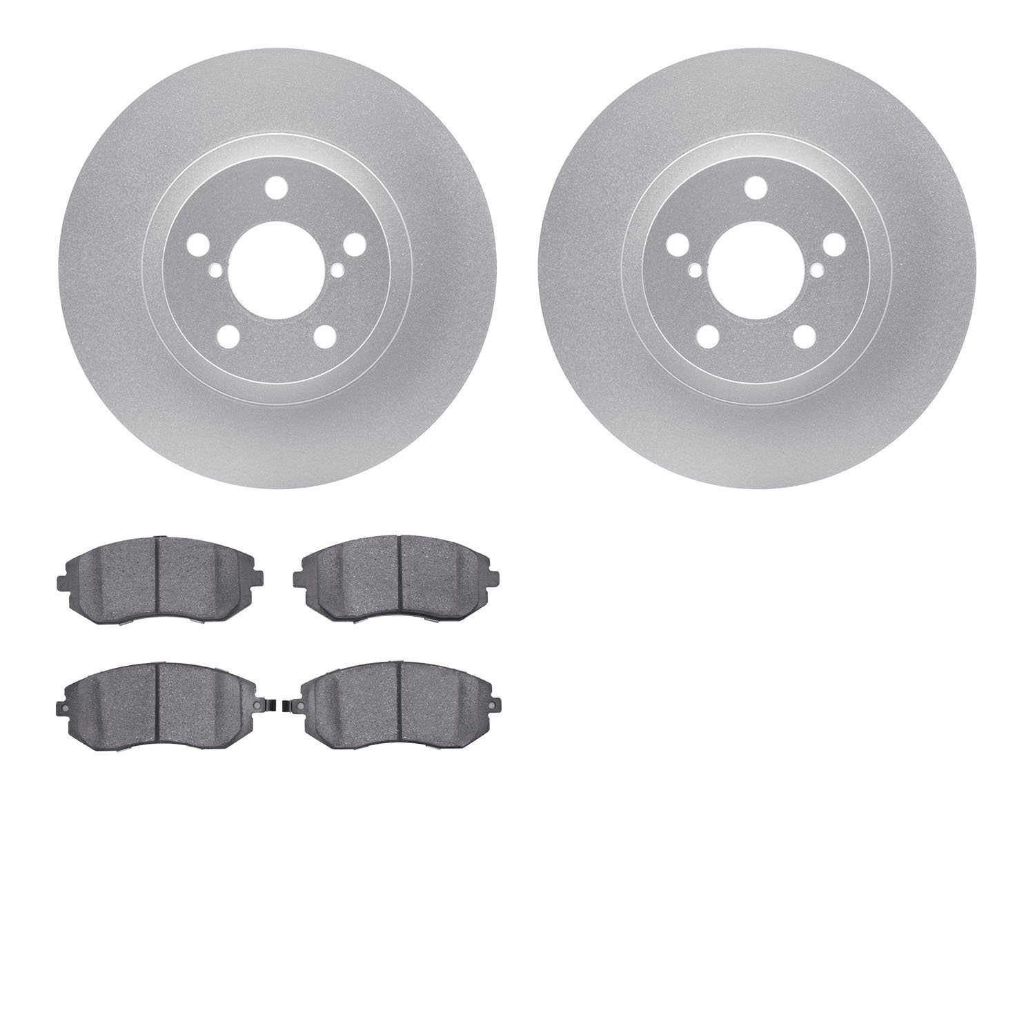 Geospec Brake Rotors w/5000 Advanced Brake Pads Kit,