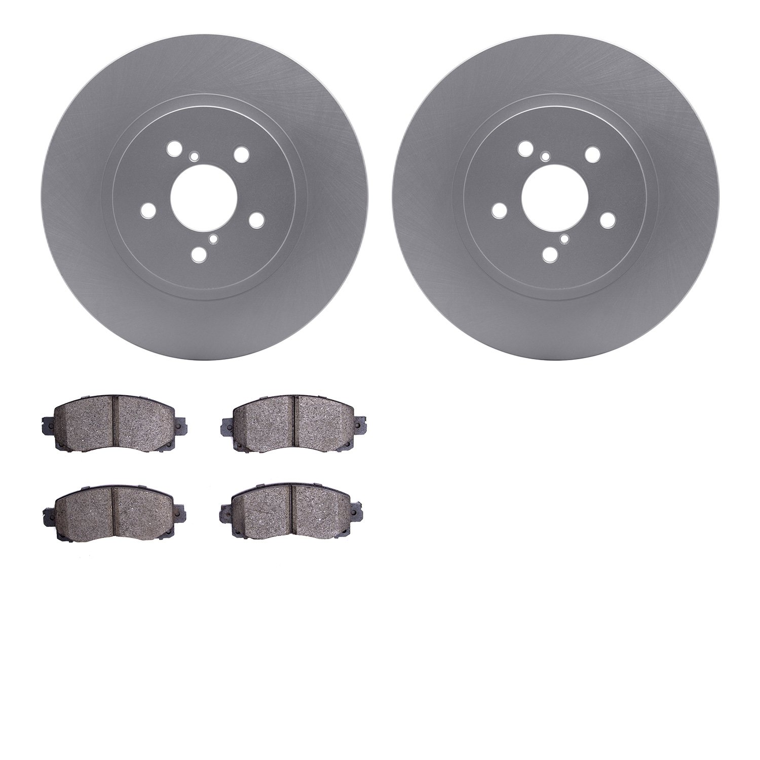 4502-13082 Geospec Brake Rotors w/5000 Advanced Brake Pads Kit, Fits Select Subaru, Position: Front