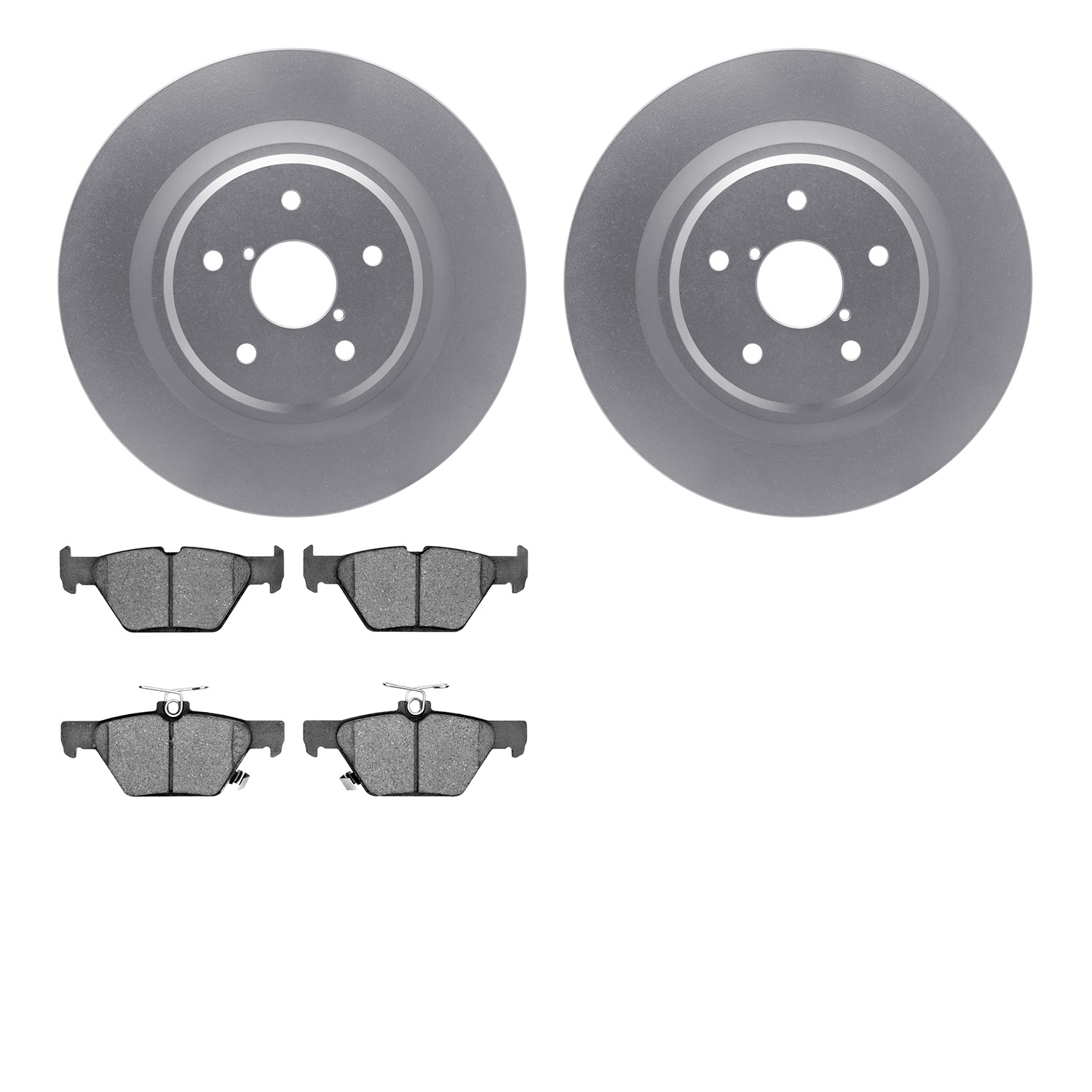 Geospec Brake Rotors w/5000 Advanced Brake Pads Kit,