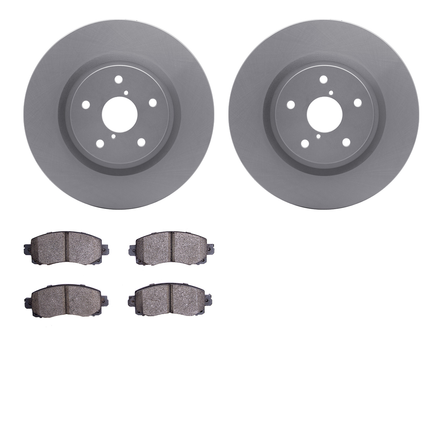 4502-13087 Geospec Brake Rotors w/5000 Advanced Brake Pads Kit, Fits Select Subaru, Position: Front