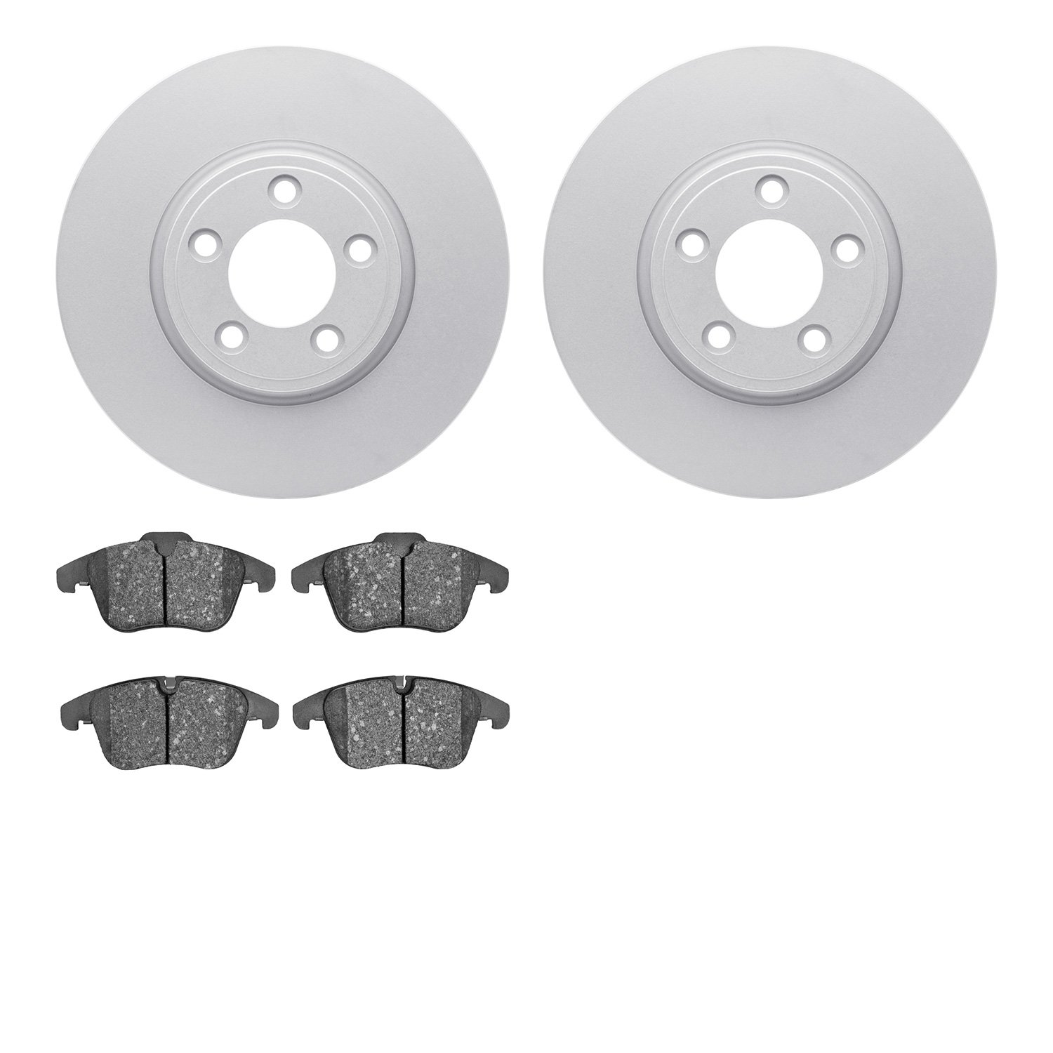 4502-20047 Geospec Brake Rotors w/5000 Advanced Brake Pads Kit, 2006-2008 Jaguar, Position: Front