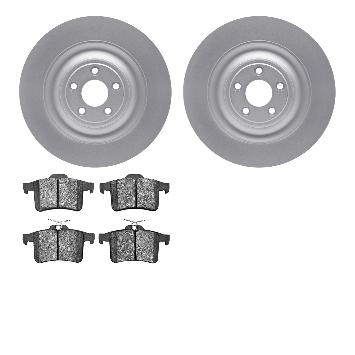 4502-20049 Geospec Brake Rotors w/5000 Advanced Brake Pads Kit, 2010-2017 Jaguar, Position: Rear