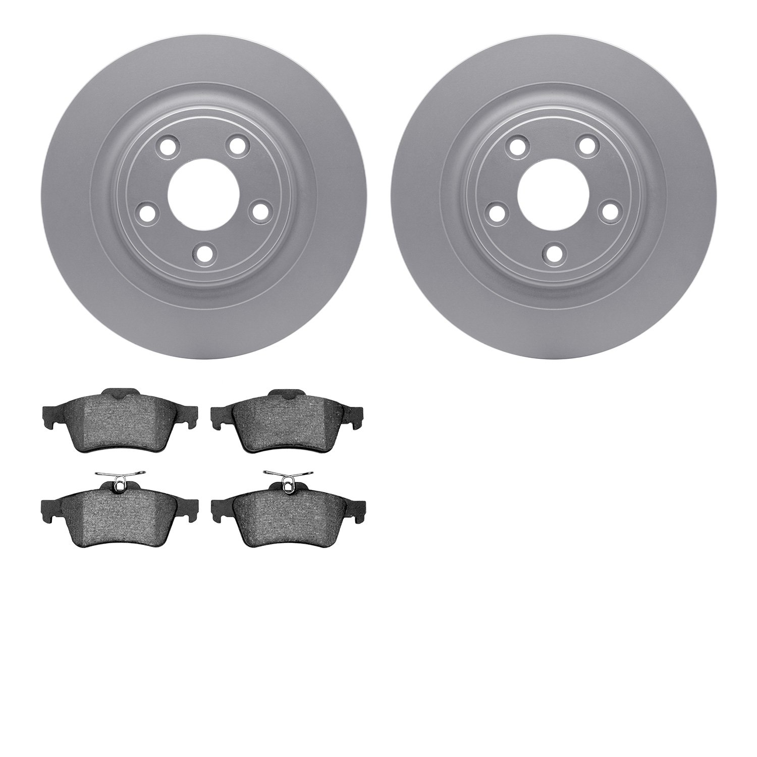 4502-20055 Geospec Brake Rotors w/5000 Advanced Brake Pads Kit, 2006-2008 Jaguar, Position: Rear