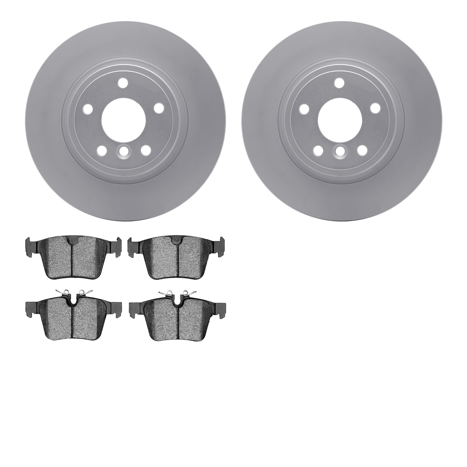 4502-20068 Geospec Brake Rotors w/5000 Advanced Brake Pads Kit, 2017-2019 Jaguar, Position: Rear