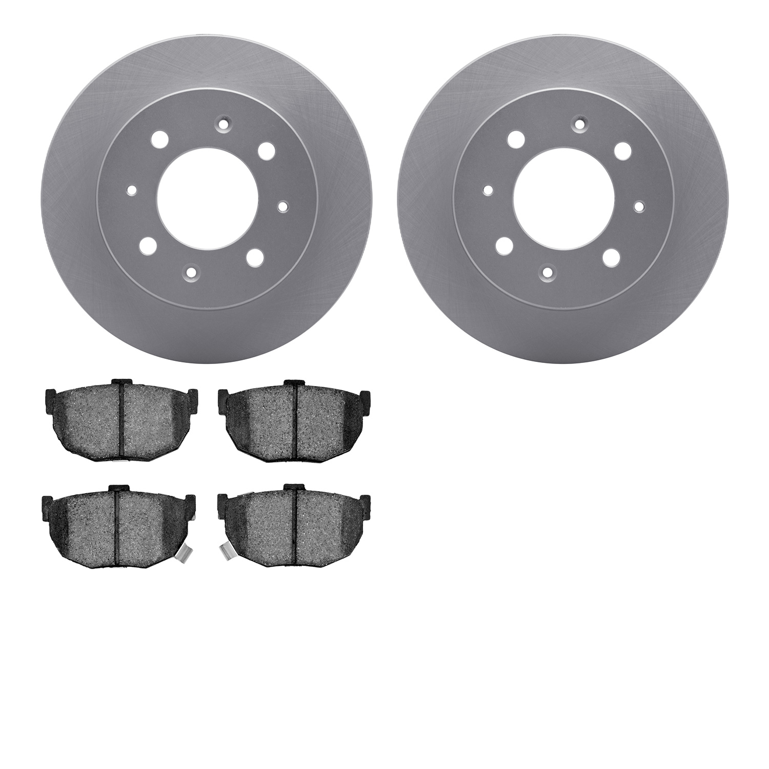 4502-21040 Geospec Brake Rotors w/5000 Advanced Brake Pads Kit, 2004-2009 Kia/Hyundai/Genesis, Position: Rear