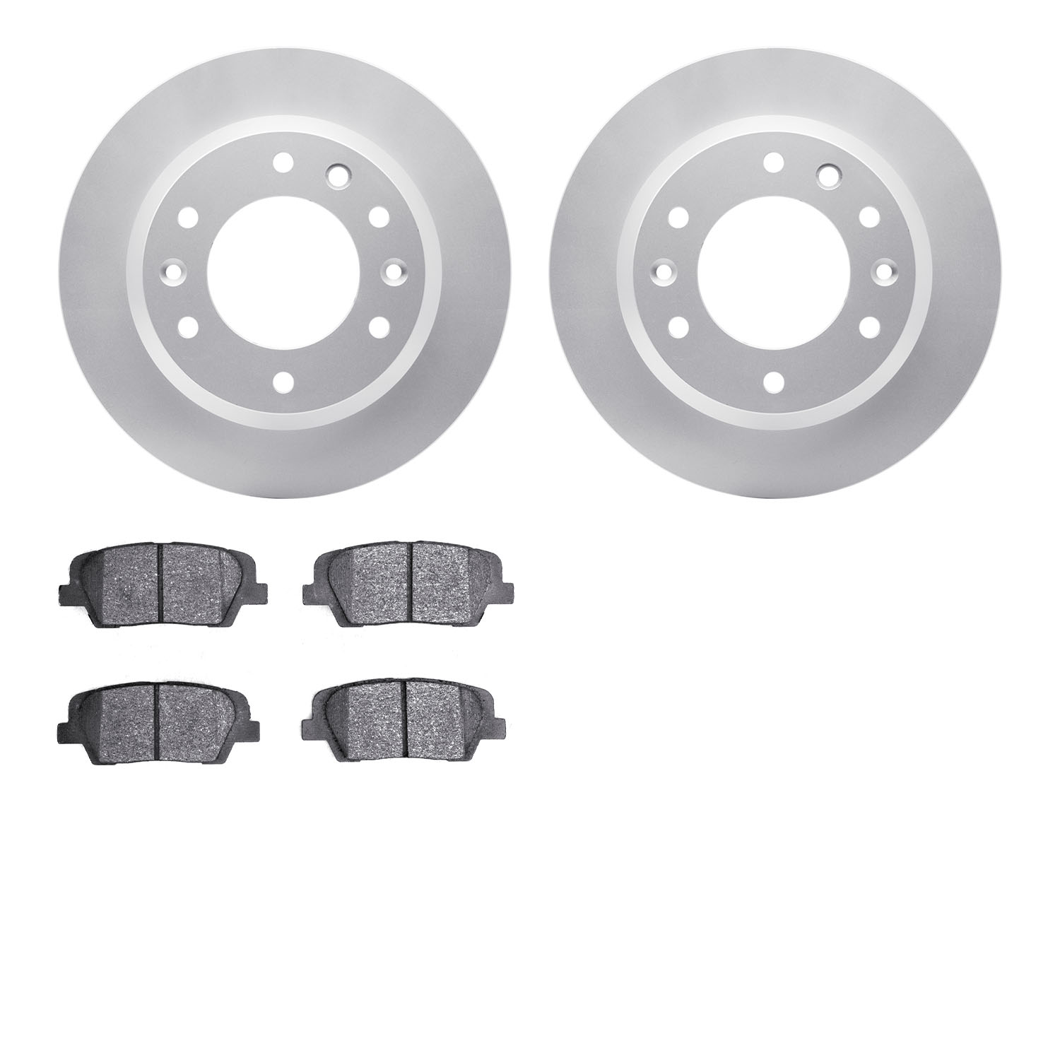 4502-21063 Geospec Brake Rotors w/5000 Advanced Brake Pads Kit, 2007-2014 Kia/Hyundai/Genesis, Position: Rear
