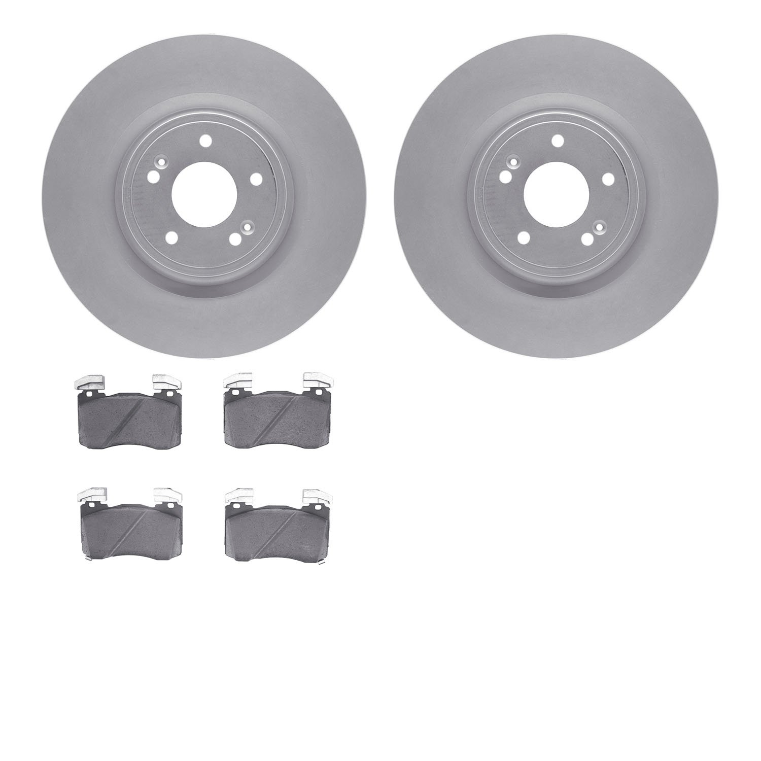 4502-21078 Geospec Brake Rotors w/5000 Advanced Brake Pads Kit, Fits Select Kia/Hyundai/Genesis, Position: Front