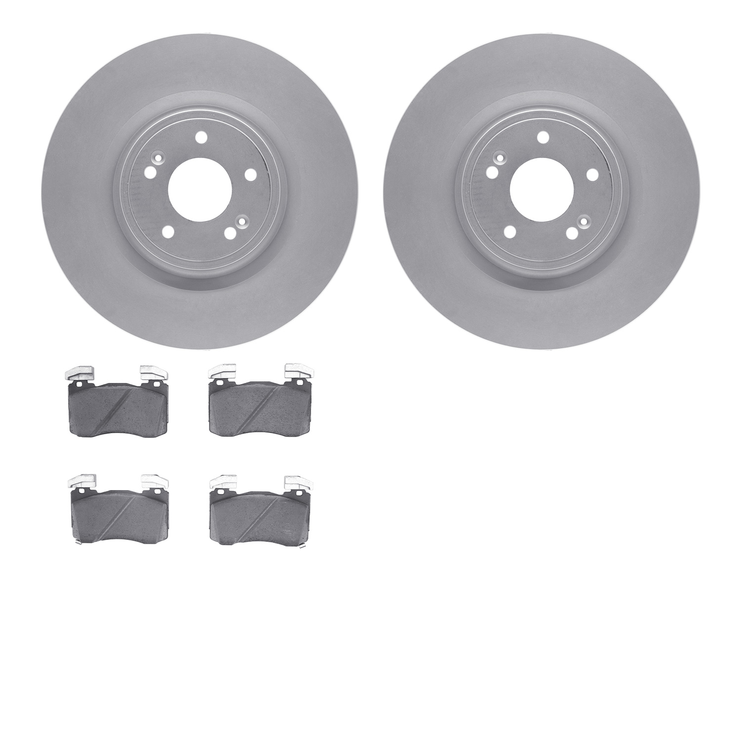 4502-21190 Geospec Brake Rotors w/5000 Advanced Brake Pads Kit, Fits Select Kia/Hyundai/Genesis, Position: Front