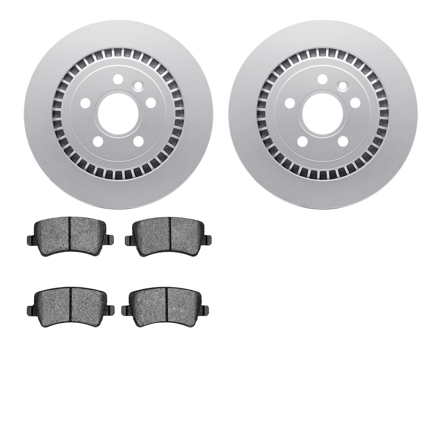 4502-27108 Geospec Brake Rotors w/5000 Advanced Brake Pads Kit, 2008-2018 Volvo, Position: Rear