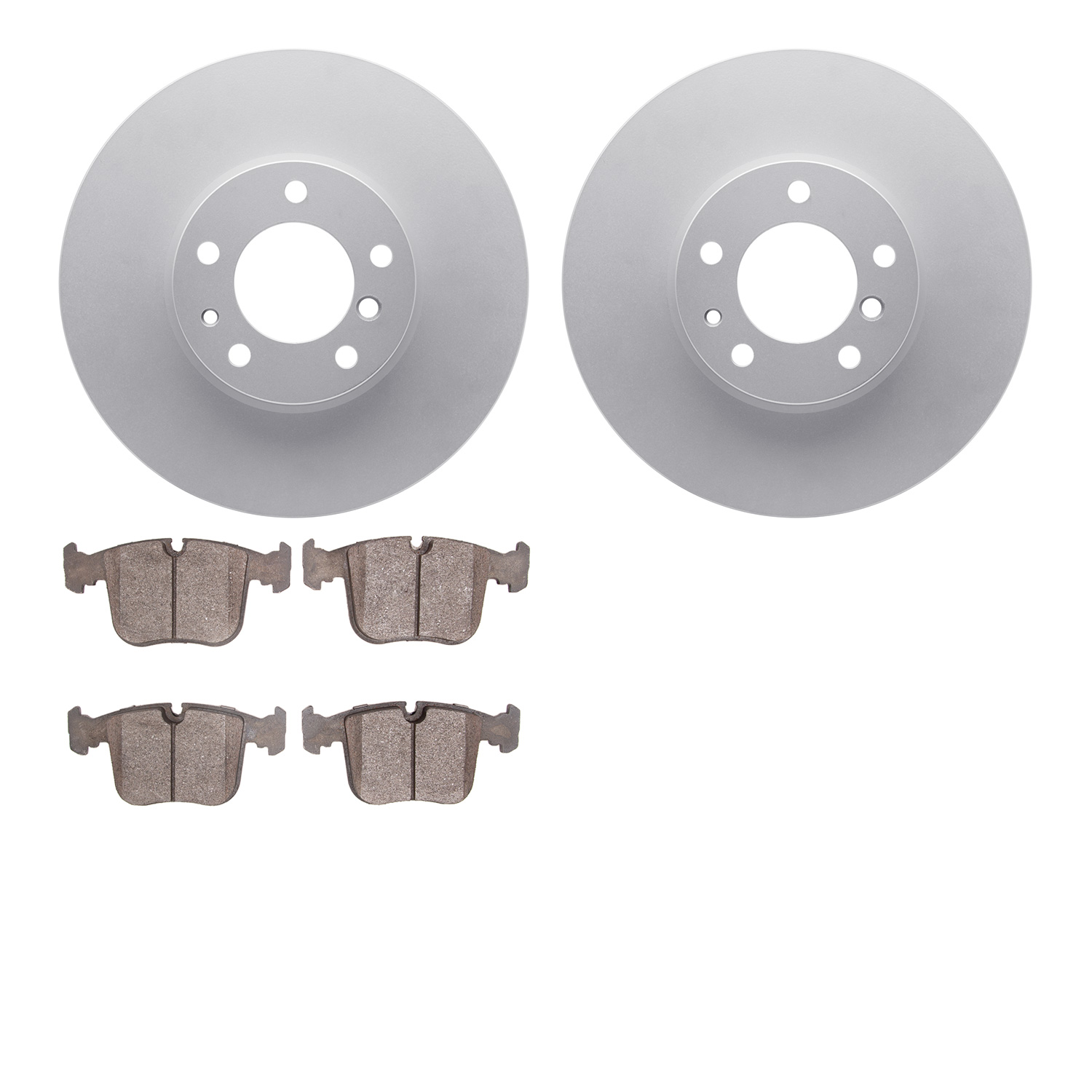 4502-31141 Geospec Brake Rotors w/5000 Advanced Brake Pads Kit, 1991-1993 BMW, Position: Front