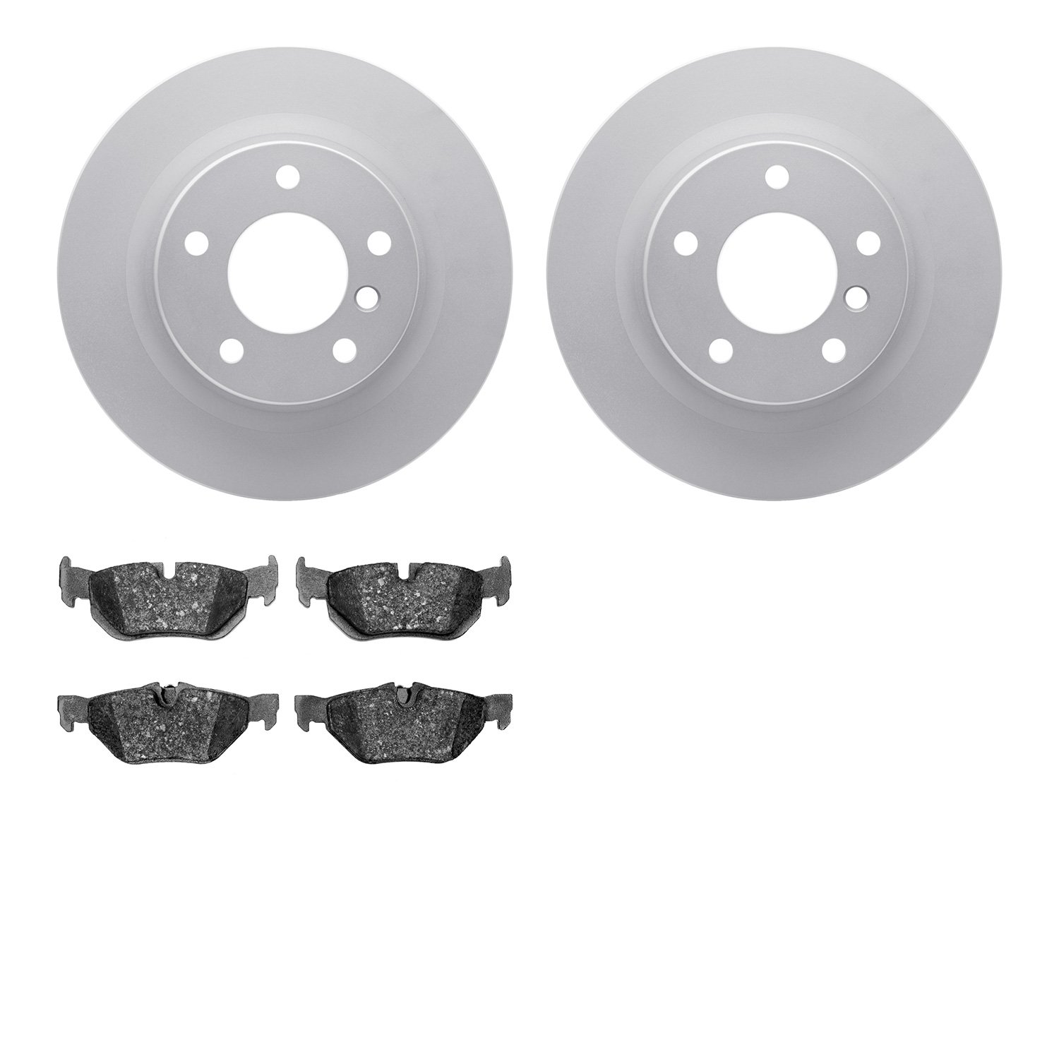 4502-31202 Geospec Brake Rotors w/5000 Advanced Brake Pads Kit, 2008-2013 BMW, Position: Rear