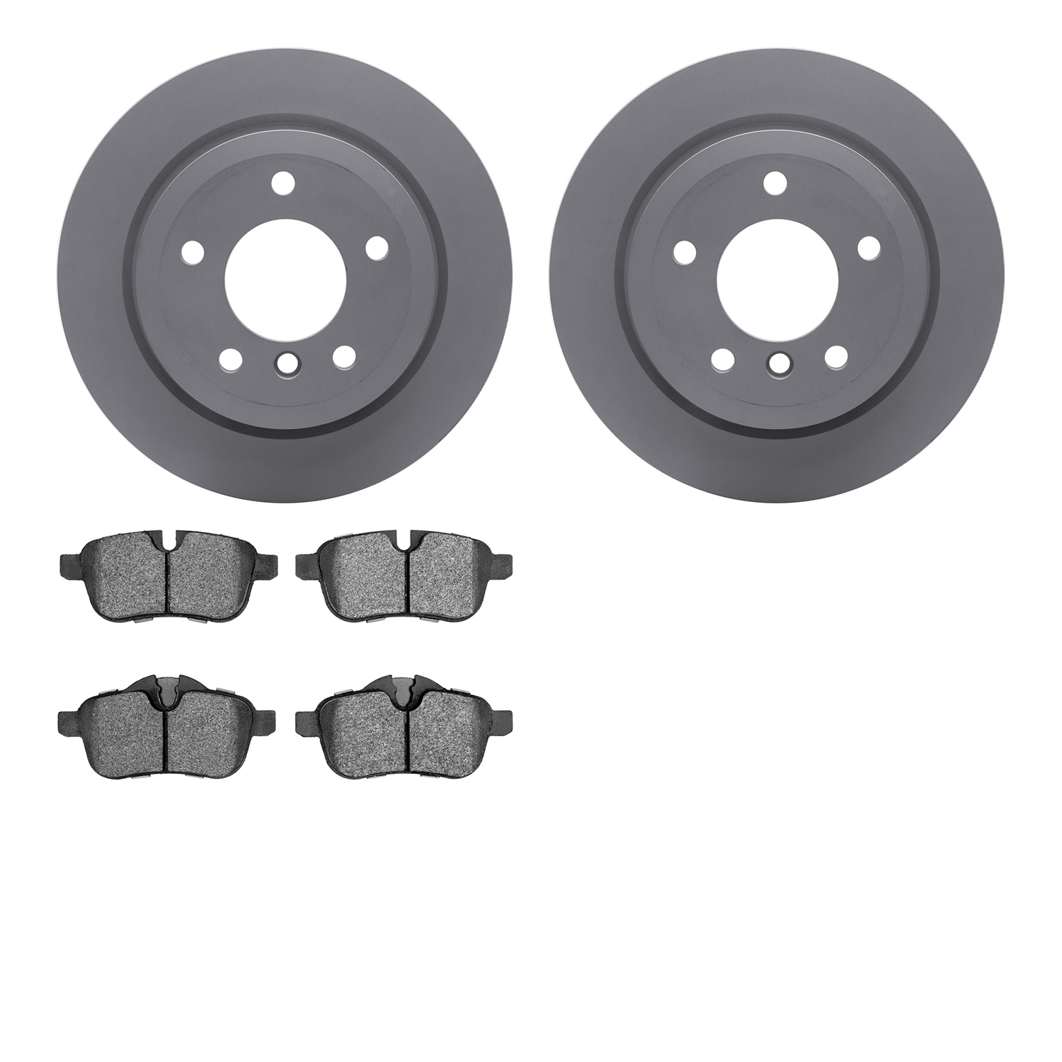 4502-31218 Geospec Brake Rotors w/5000 Advanced Brake Pads Kit, 2011-2016 BMW, Position: Rear