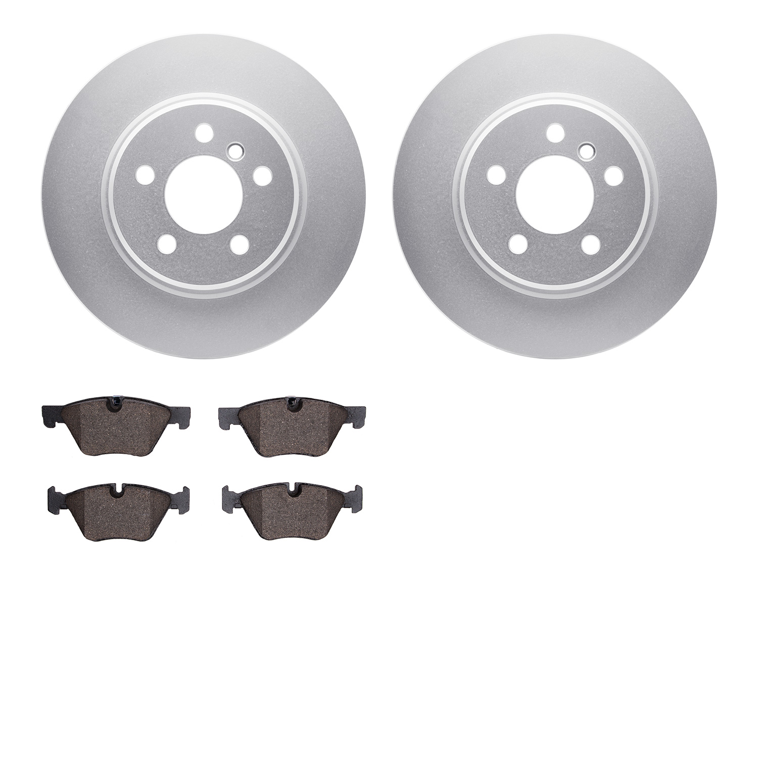 4502-31220 Geospec Brake Rotors w/5000 Advanced Brake Pads Kit, 2011-2011 BMW, Position: Front