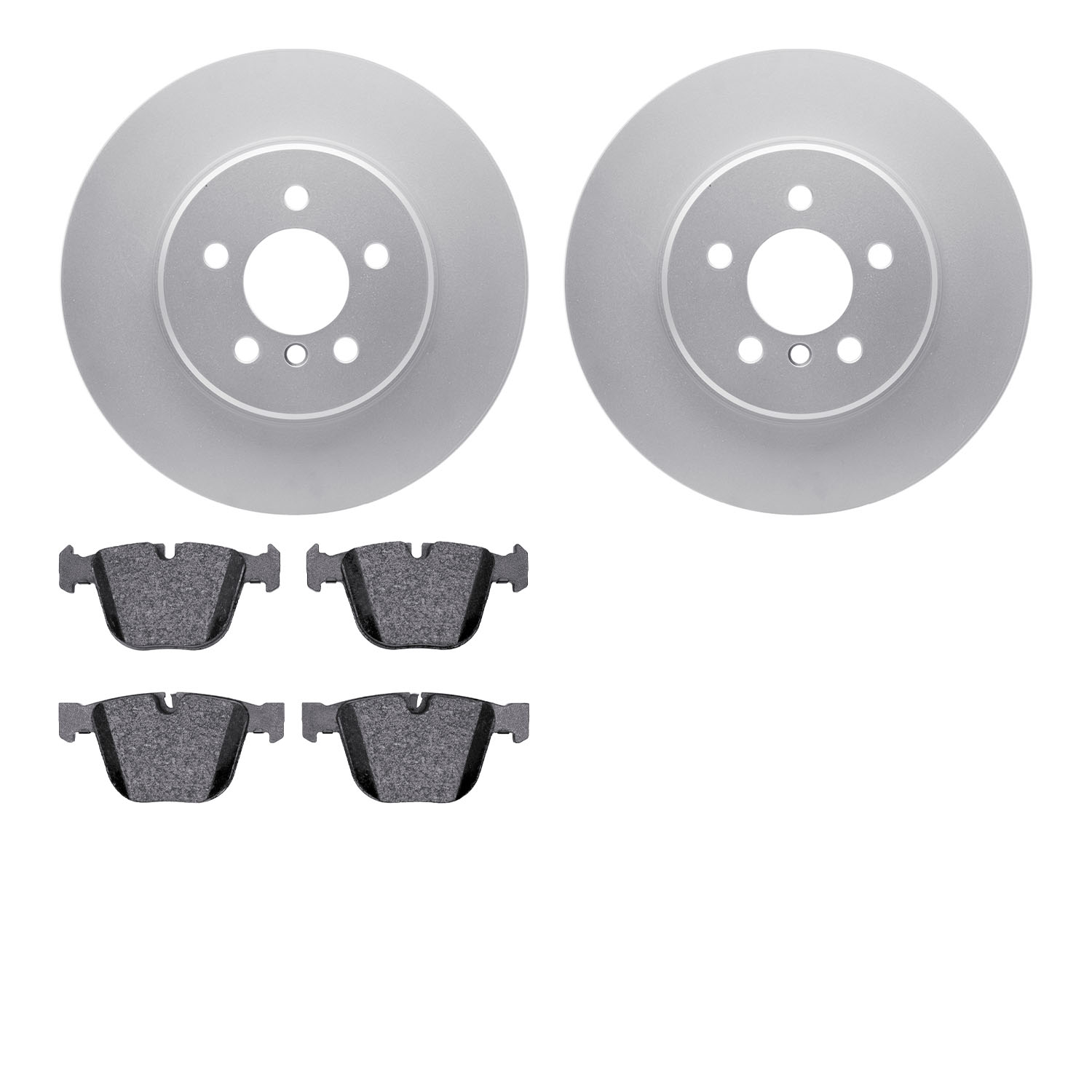 4502-31225 Geospec Brake Rotors w/5000 Advanced Brake Pads Kit, 2011-2015 BMW, Position: Rear