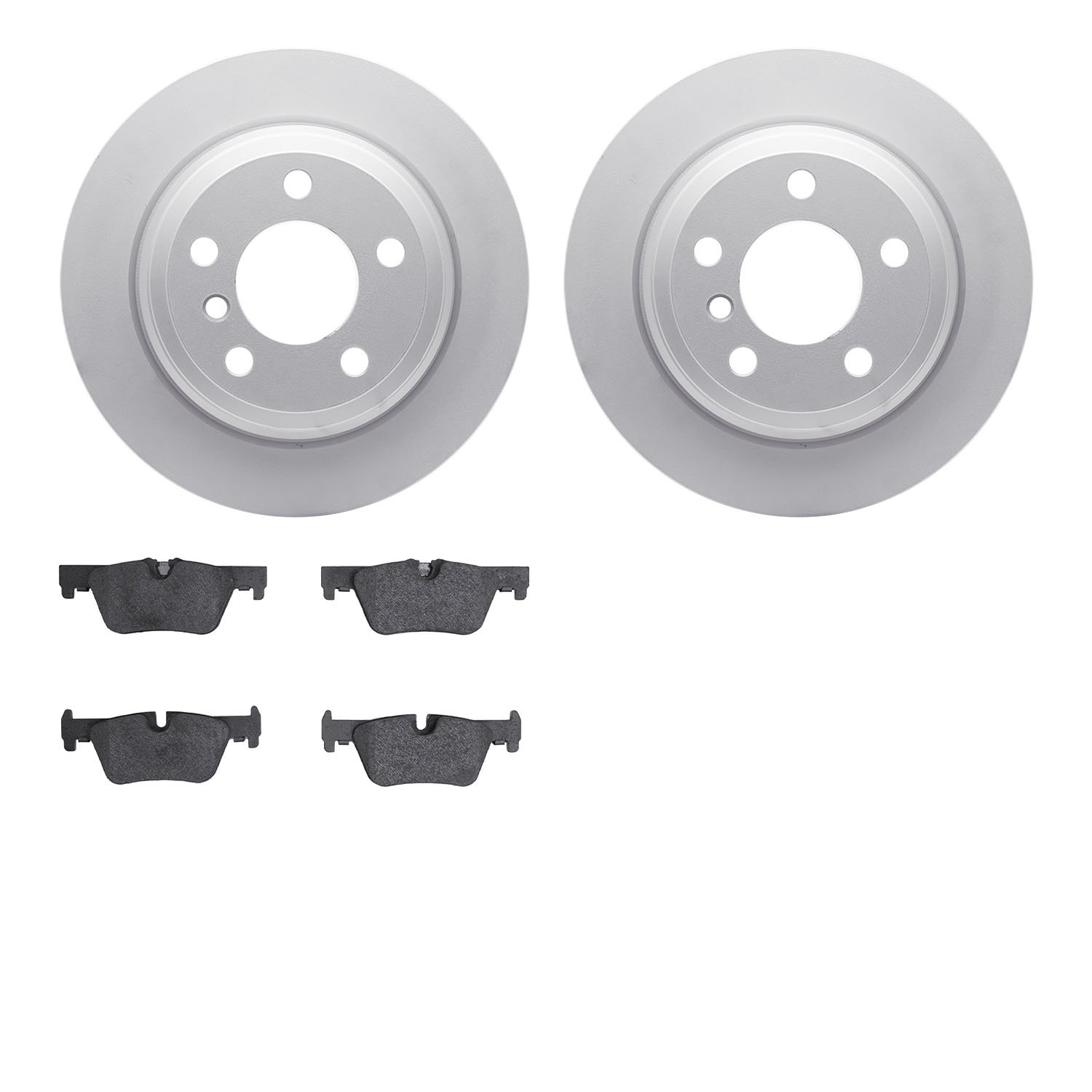 4502-31242 Geospec Brake Rotors w/5000 Advanced Brake Pads Kit, 2013-2020 BMW, Position: Rear