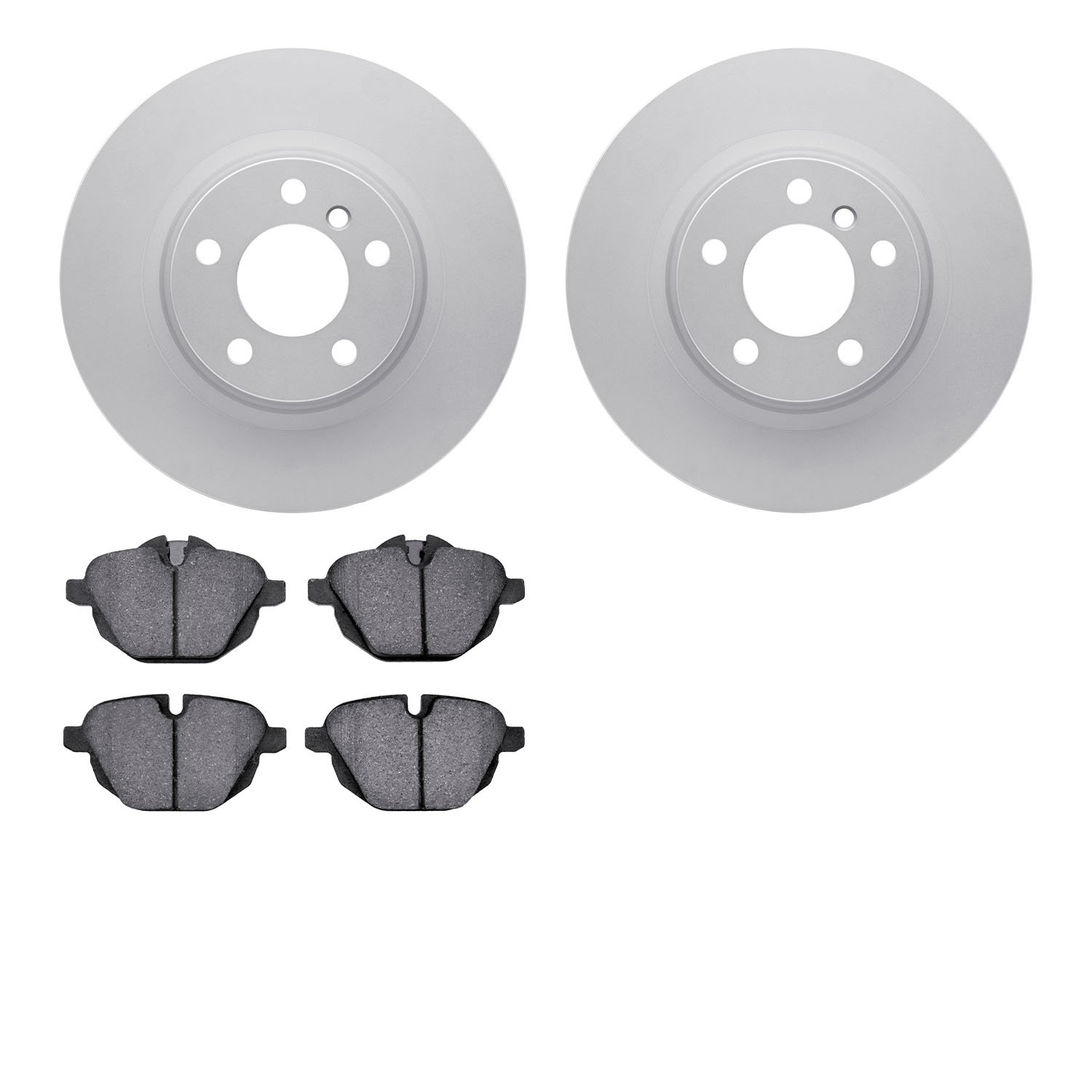 4502-31272 Geospec Brake Rotors w/5000 Advanced Brake Pads Kit, 2011-2018 BMW, Position: Rear