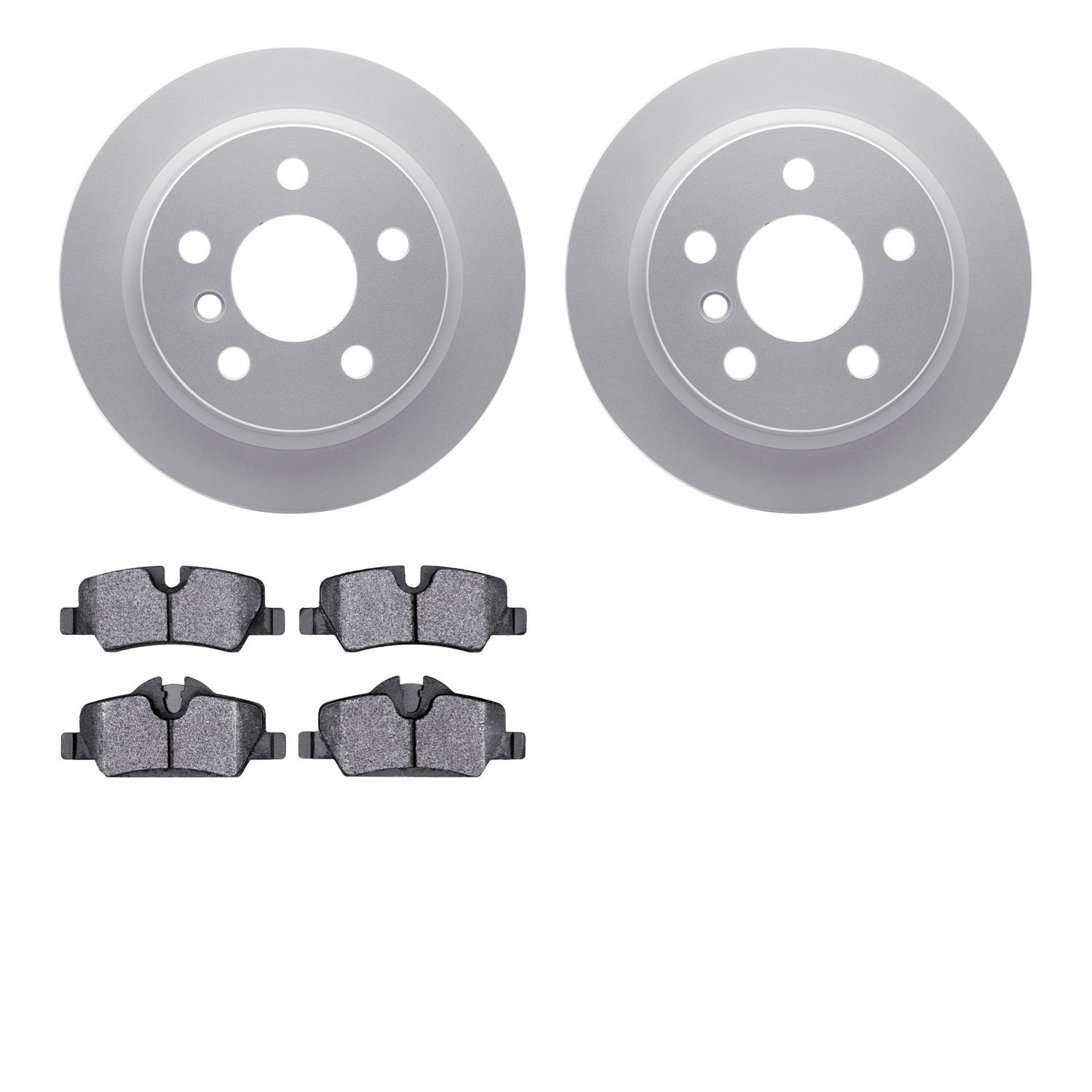 4502-32042 Geospec Brake Rotors w/5000 Advanced Brake Pads Kit, Fits Select Mini, Position: Rear