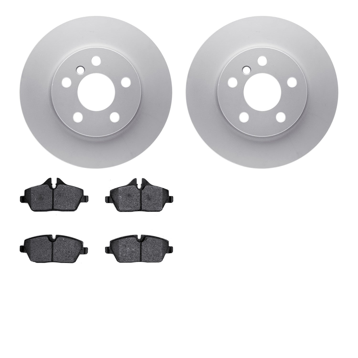 4502-32050 Geospec Brake Rotors w/5000 Advanced Brake Pads Kit, Fits Select Mini, Position: Front