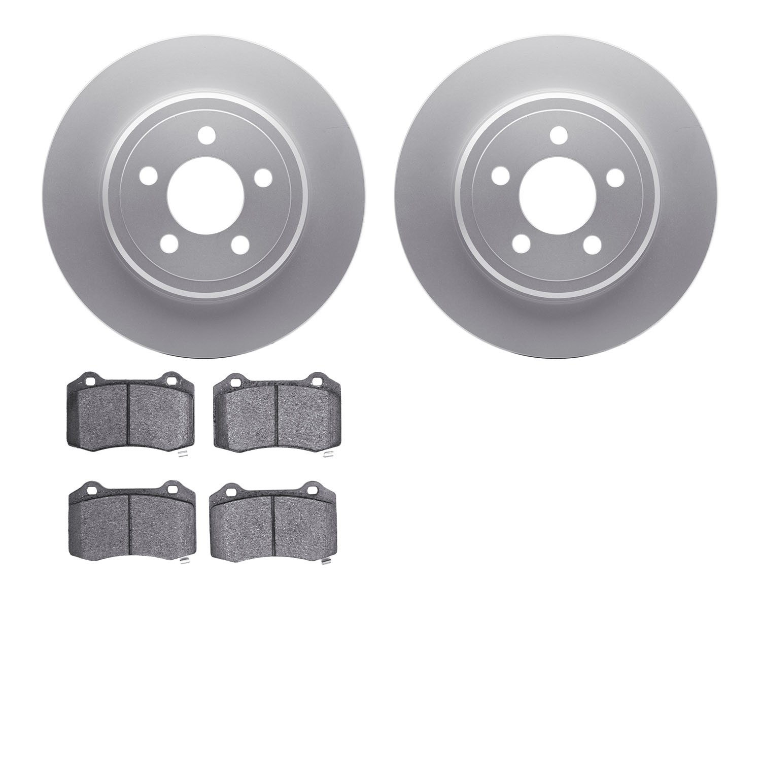 4502-39049 Geospec Brake Rotors w/5000 Advanced Brake Pads Kit, 2005-2020 Mopar, Position: Rear