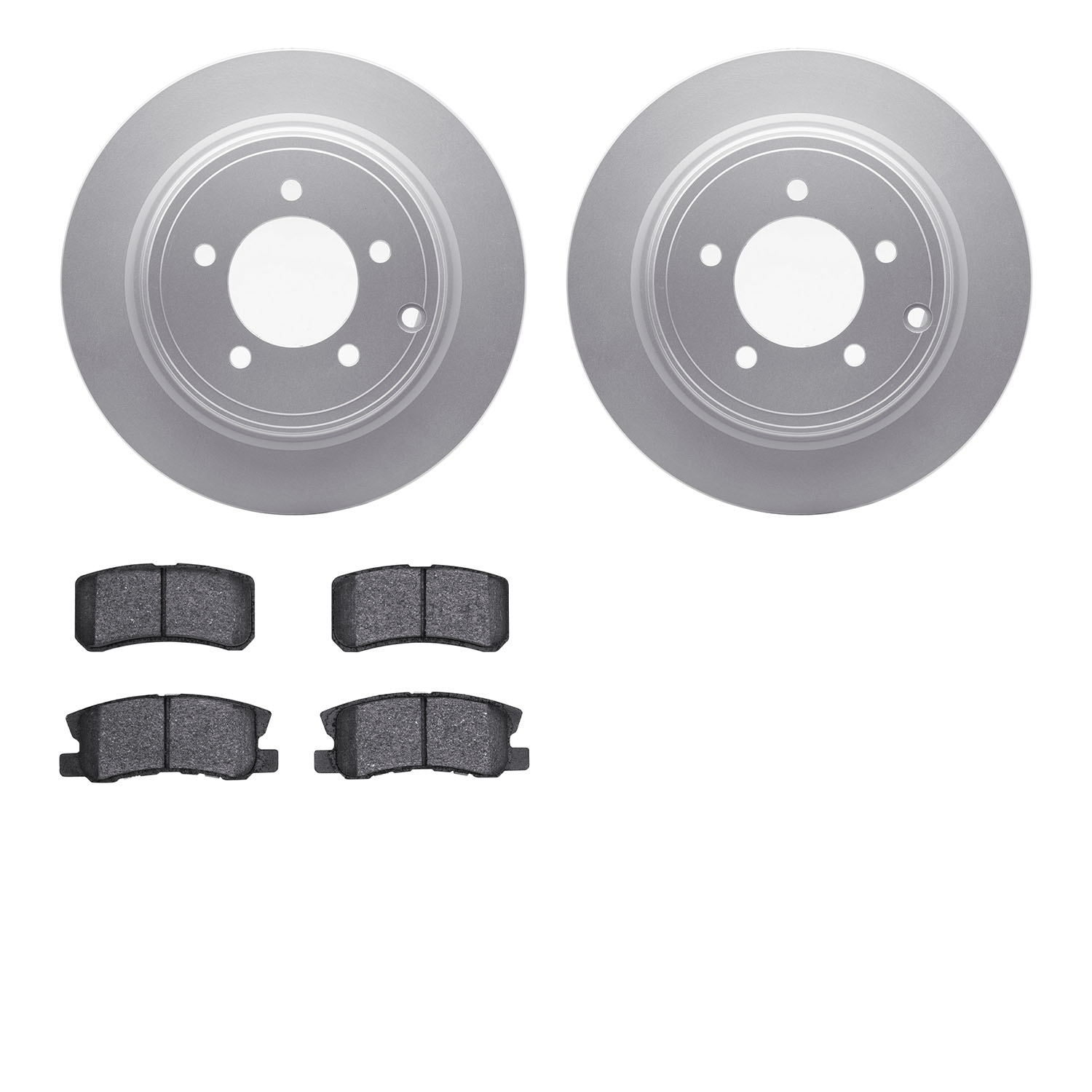 4502-39057 Geospec Brake Rotors w/5000 Advanced Brake Pads Kit, 2007-2017 Multiple Makes/Models, Position: Rear