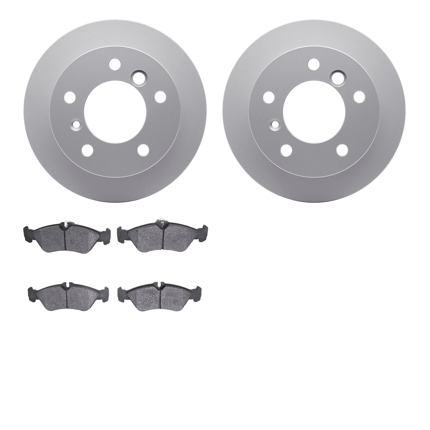 4502-40094 Geospec Brake Rotors w/5000 Advanced Brake Pads Kit, 2002-2006 Multiple Makes/Models, Position: Rear