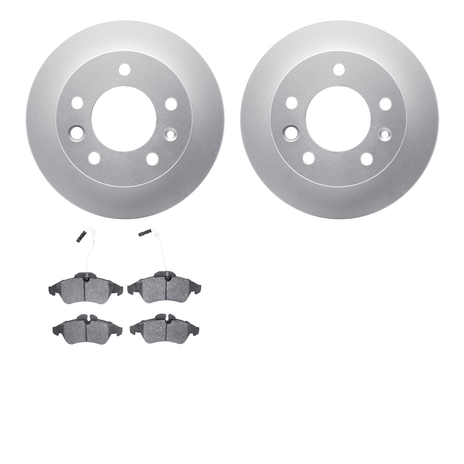 4502-40098 Geospec Brake Rotors w/5000 Advanced Brake Pads Kit, 2002-2006 Multiple Makes/Models, Position: Front