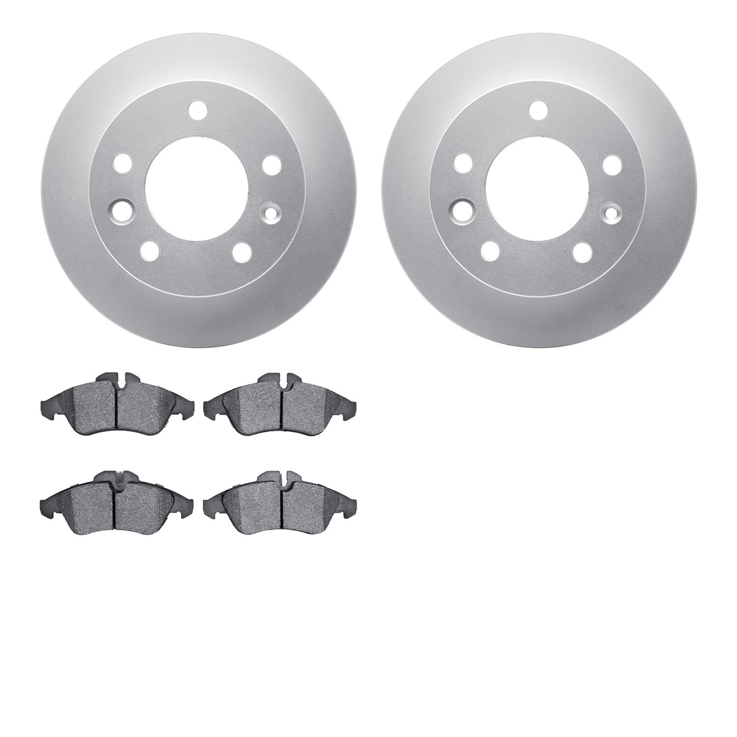 4502-40099 Geospec Brake Rotors w/5000 Advanced Brake Pads Kit, 2002-2006 Multiple Makes/Models, Position: Front