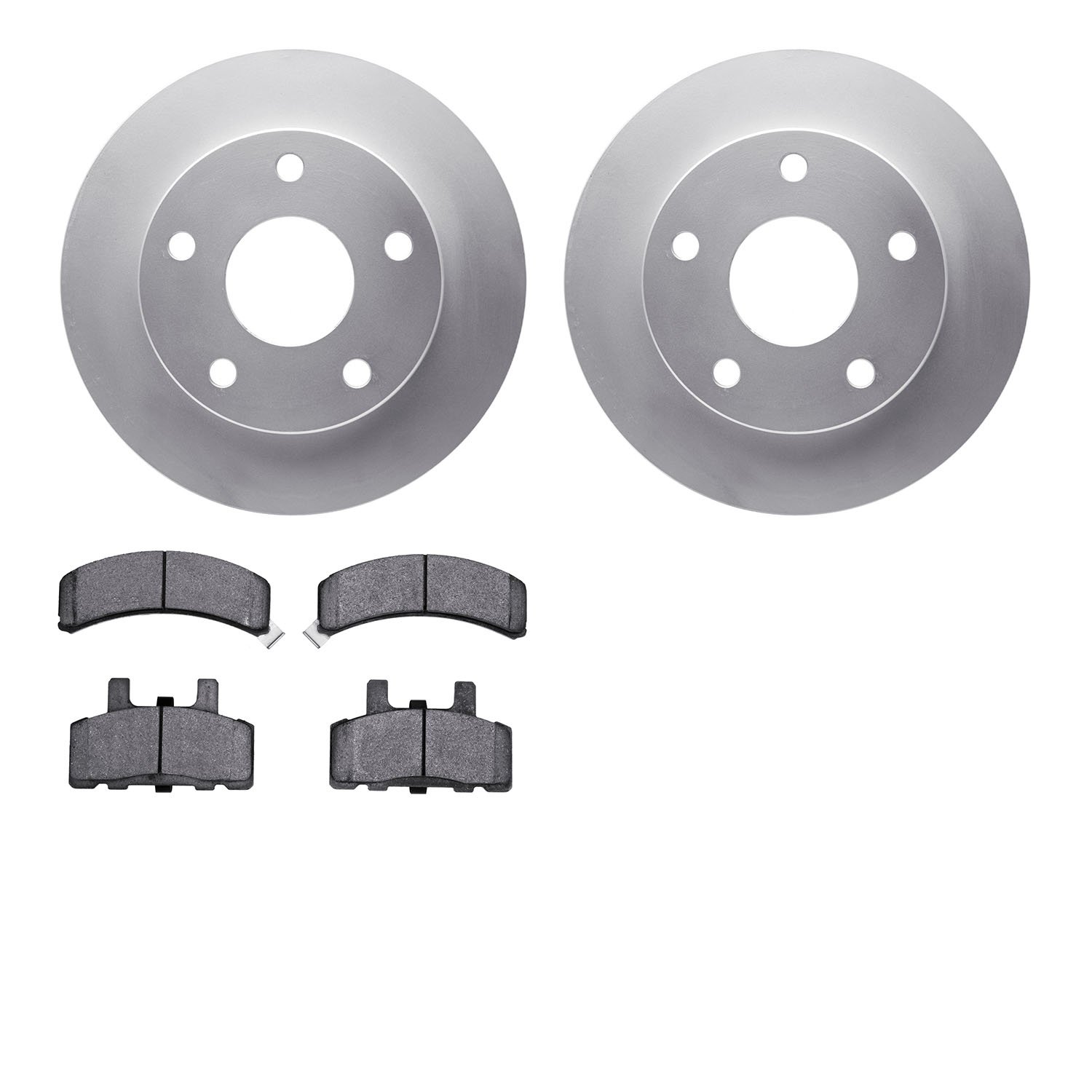 4502-40113 Geospec Brake Rotors w/5000 Advanced Brake Pads Kit, 1994-1999 Mopar, Position: Front